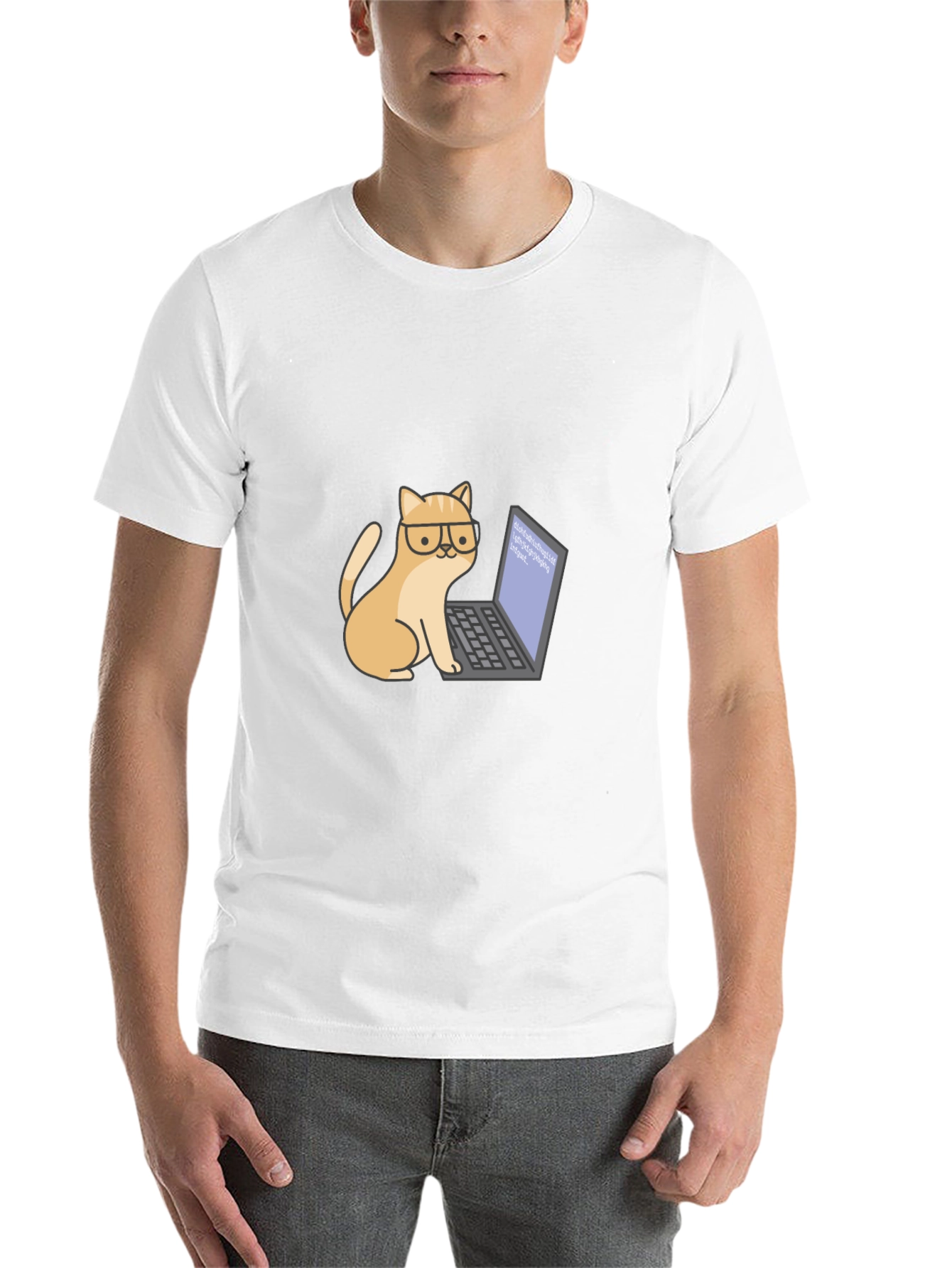 Black Cat Programmer T-Shirt - Cute & Geeky view 14