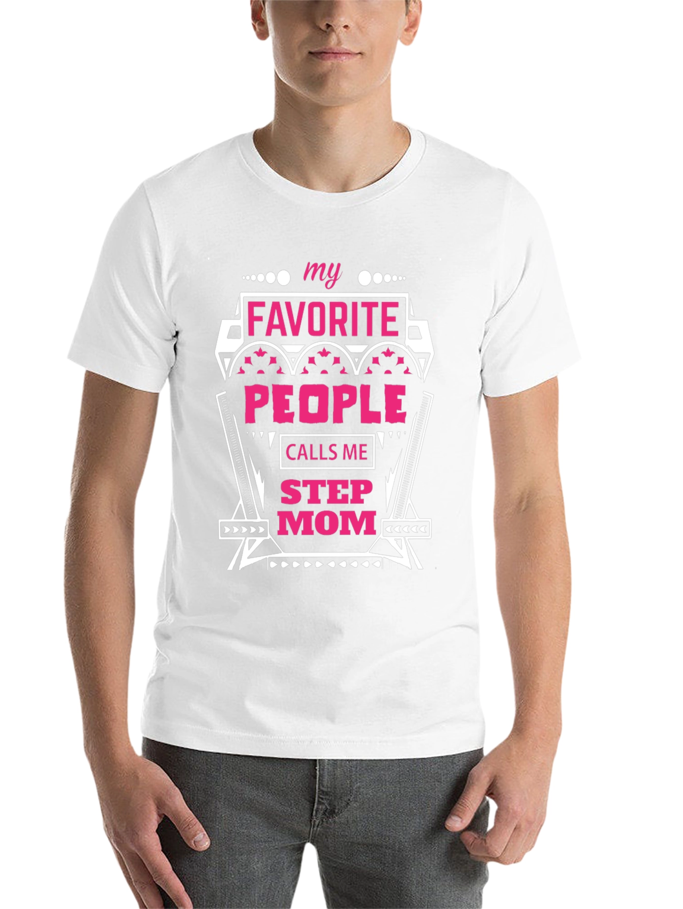 Black My Favorite People Call Me Step Mom T-Shirt view 14