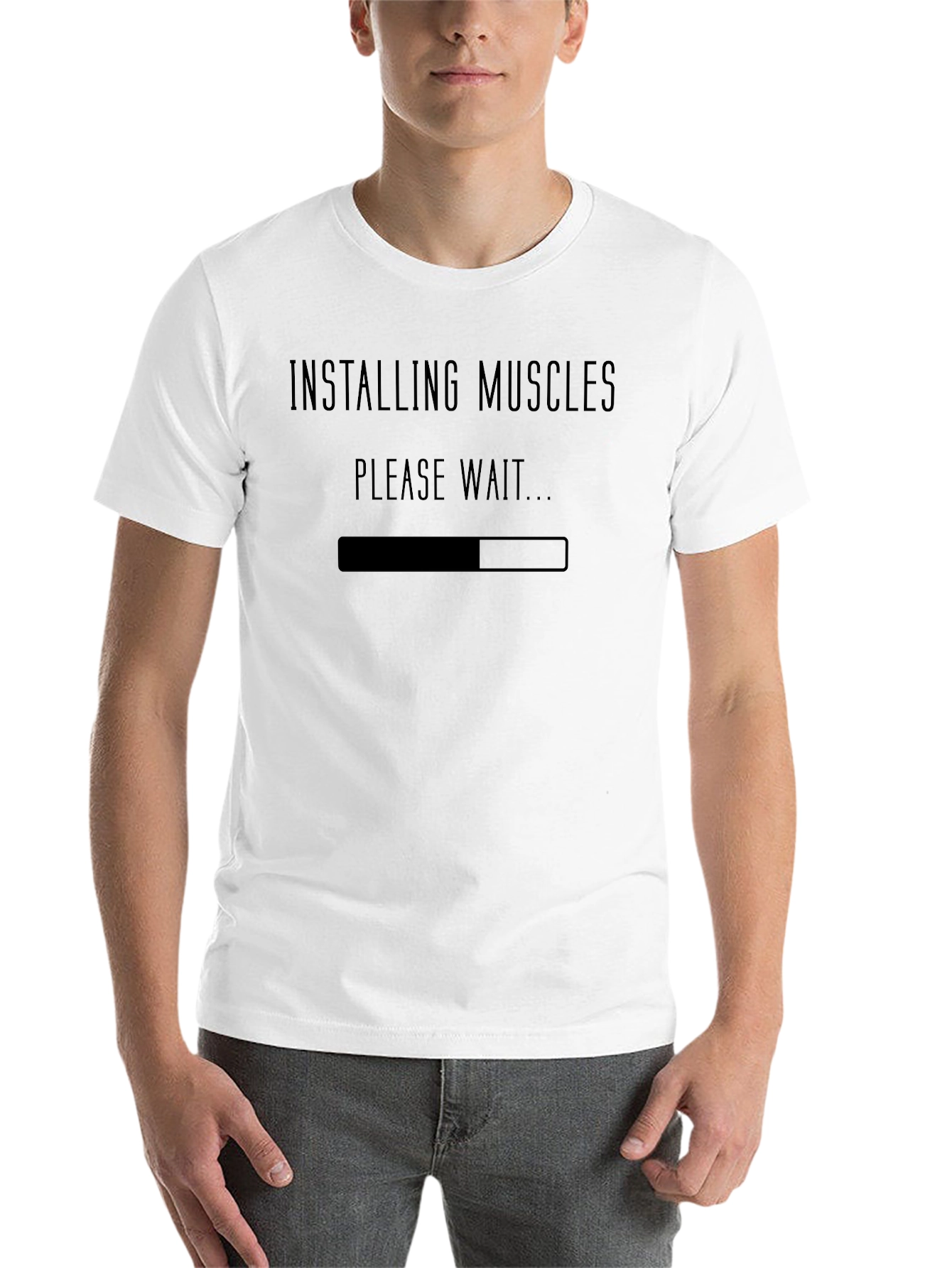 Black Installing Muscles Graphic Tee - Black view 14