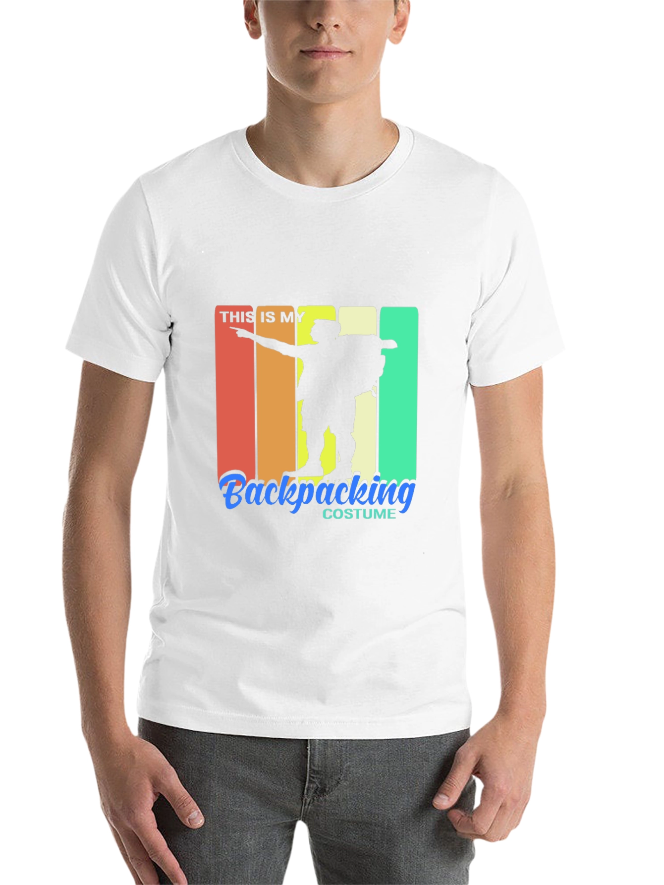 Black Backpacking Costume T-Shirt view 14