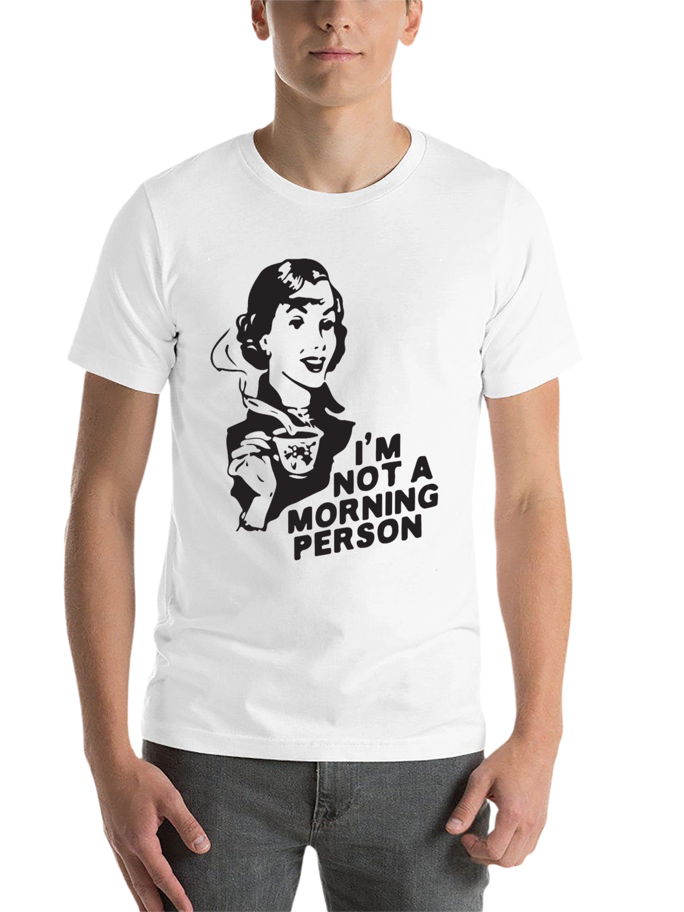 Black I'm Not A Morning Person Graphic T-Shirt view 14