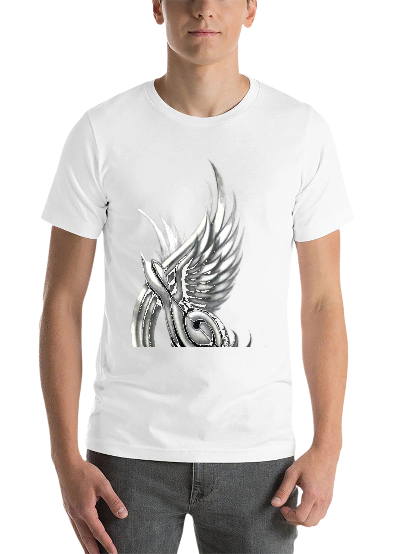 Black Winged Music Note T-Shirt - Unique Graphic Tee view 14