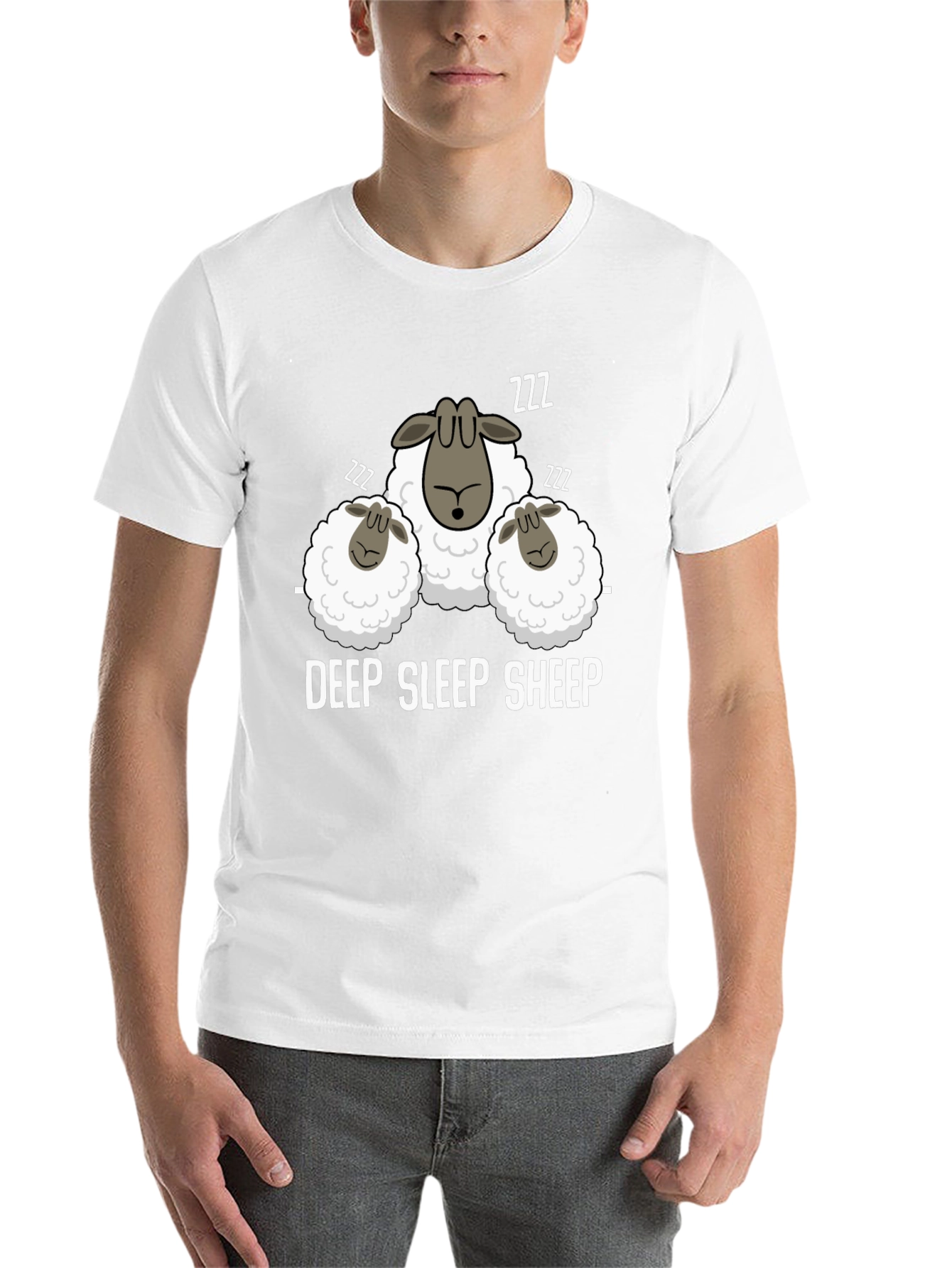 Black Deep Sleep Sheep T-Shirt -  Comfy & Fun view 14