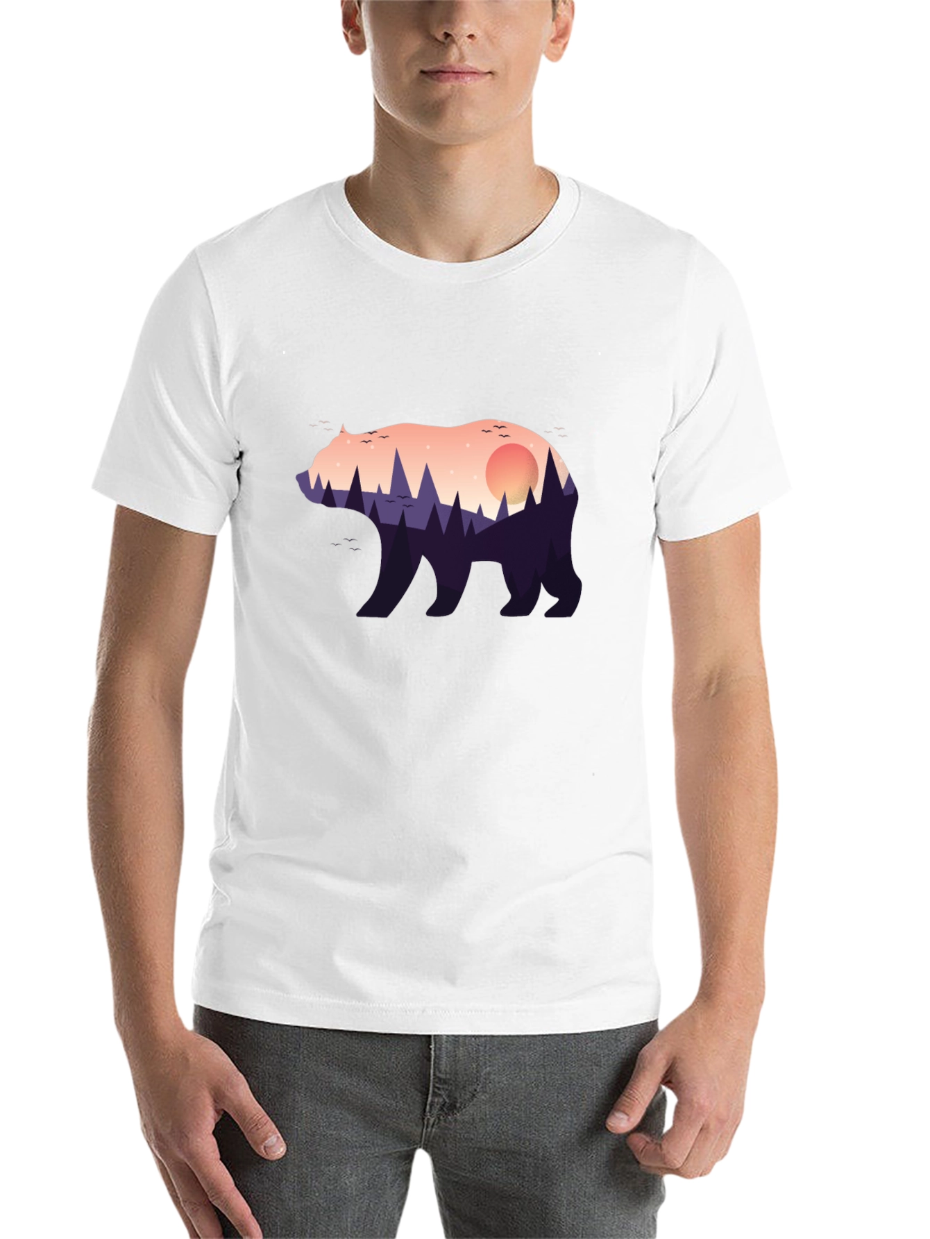 Black Nature Bear Graphic Tee - Stylish Menswear view 14