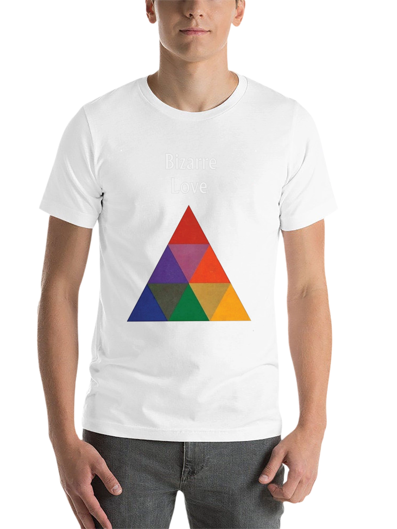 Black Bizarre Love Graphic Tee - Bold Triangle Design view 14
