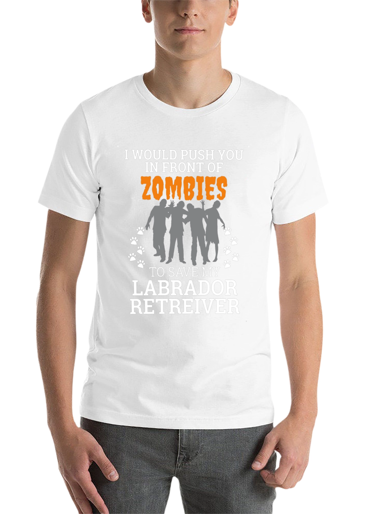 Black Zombie Labrador Retriever T-Shirt view 14