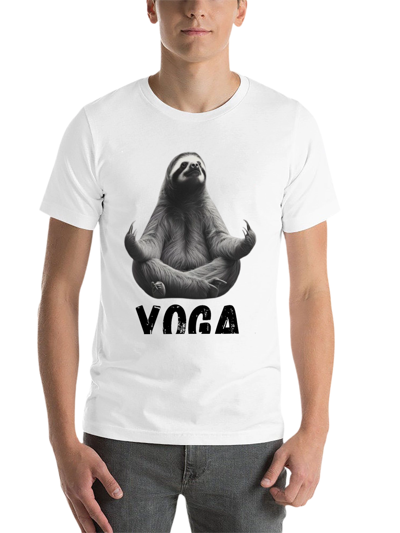 Black Sloth Yoga Graphic Tee - Relax & Unwind view 14
