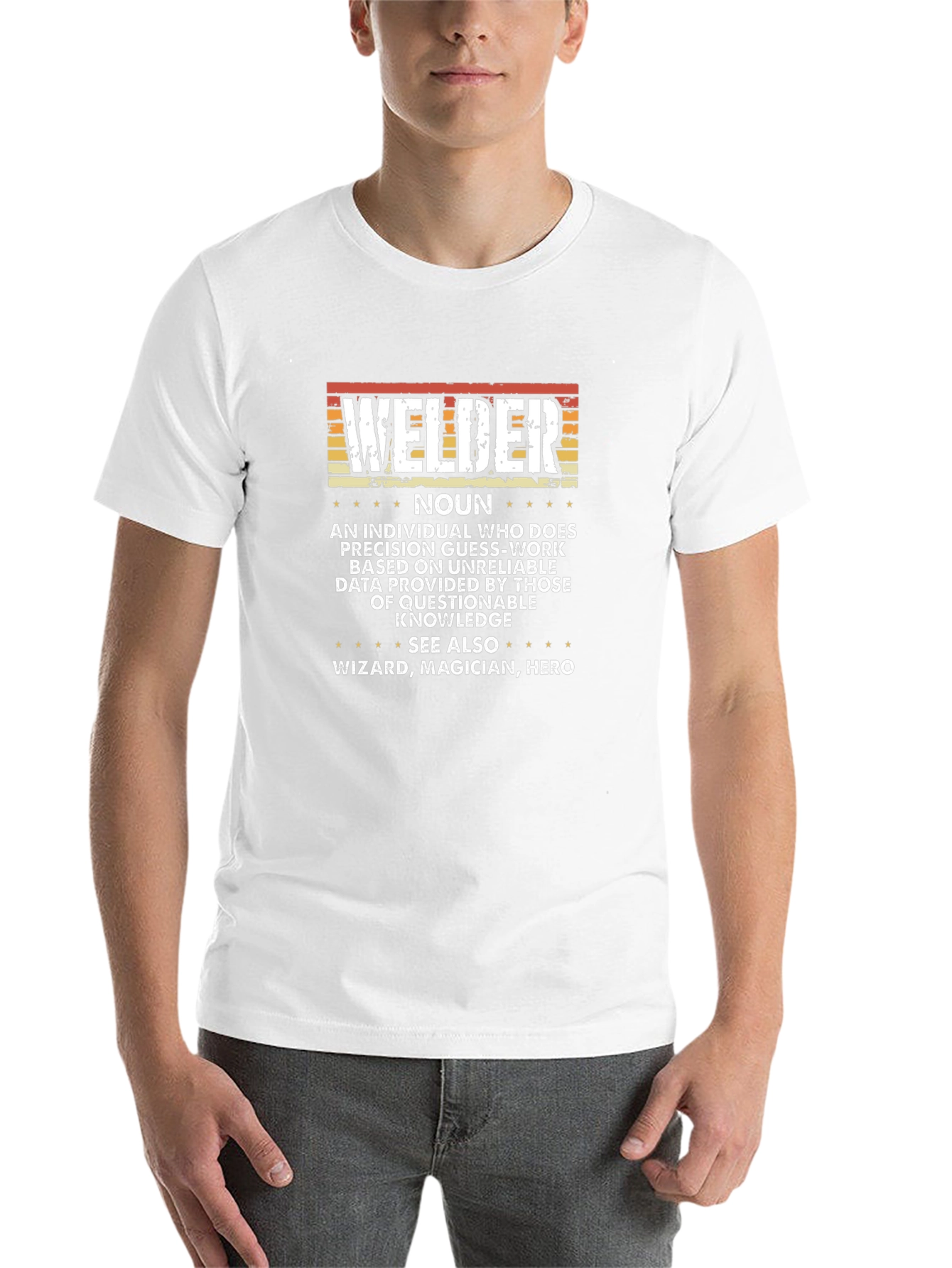 Black Welder Noun Funny T-Shirt view 14