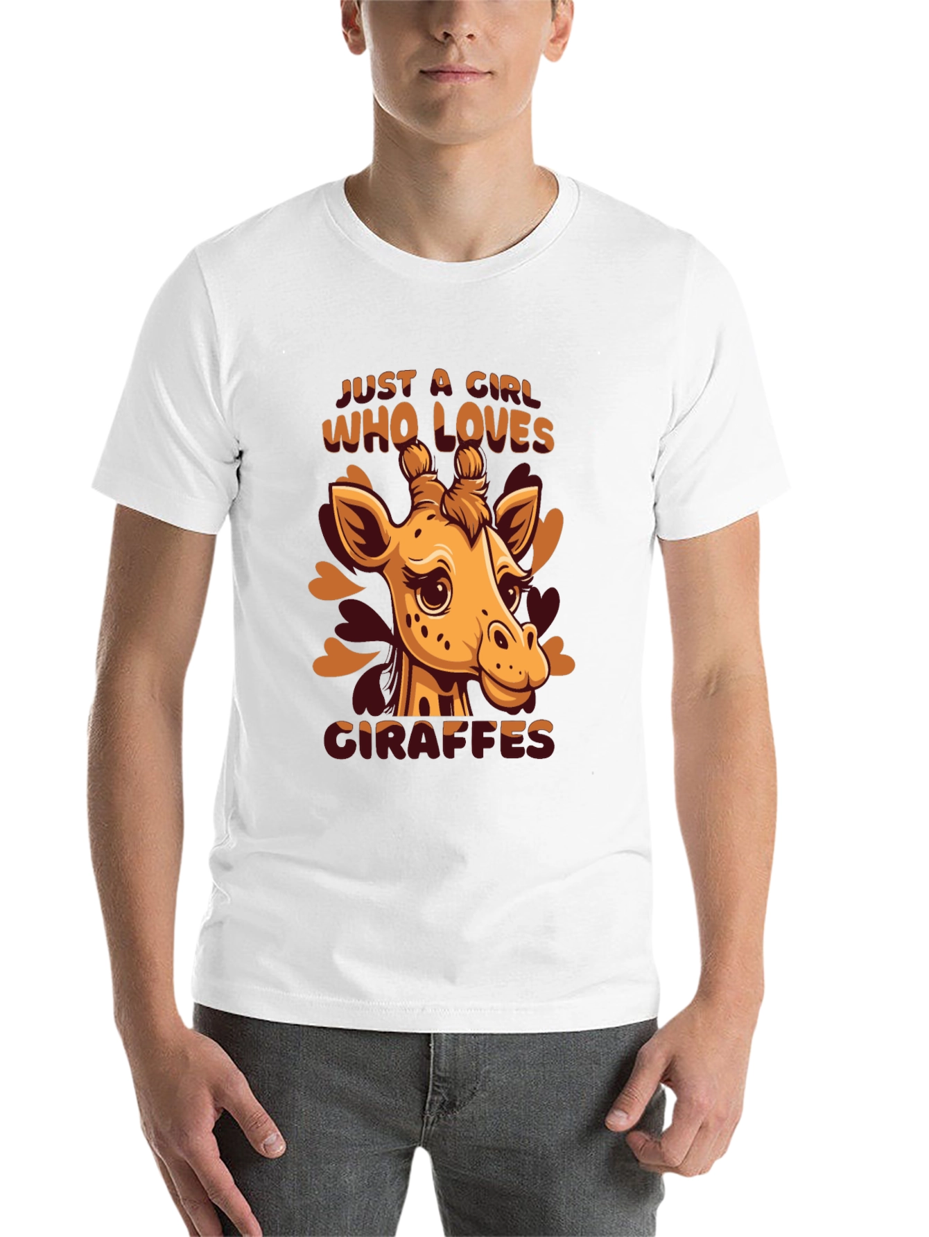 Black Giraffe Lover T-Shirt - Cute Animal Graphic Tee view 14