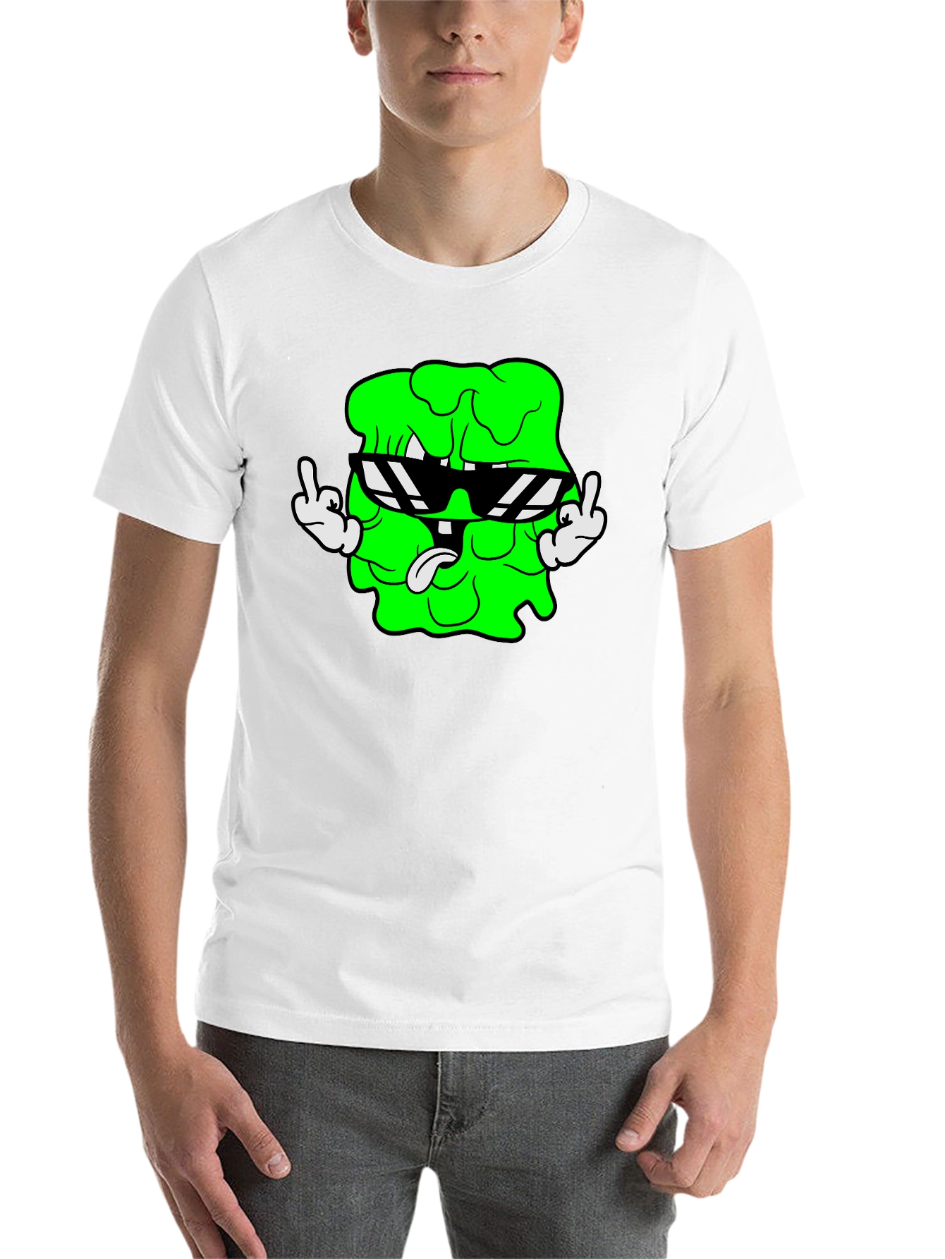 Black Cool Slime Cartoon Graphic Tee - Black view 14