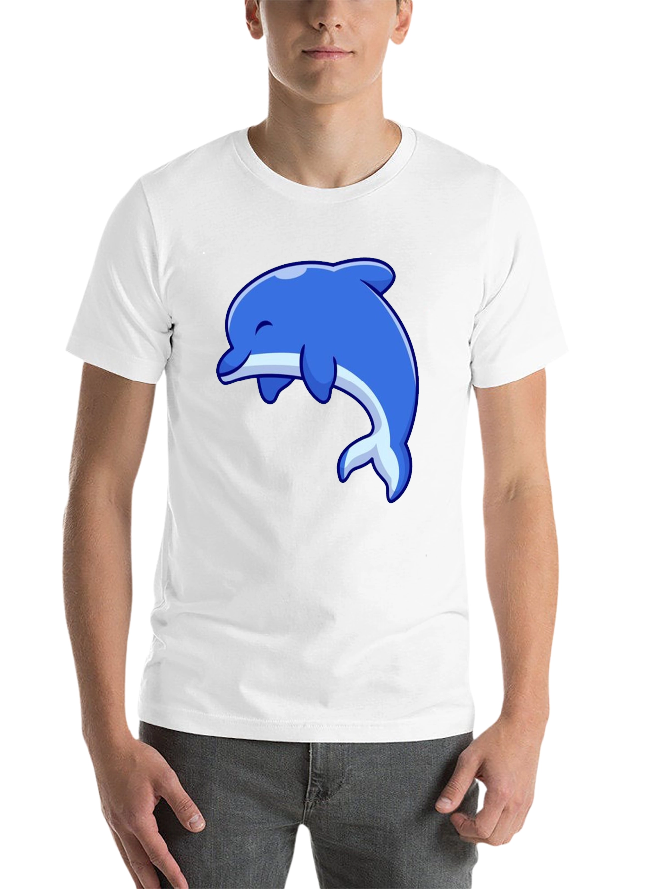 Dolphin Graphic Tee - Black Short Sleeve - 14