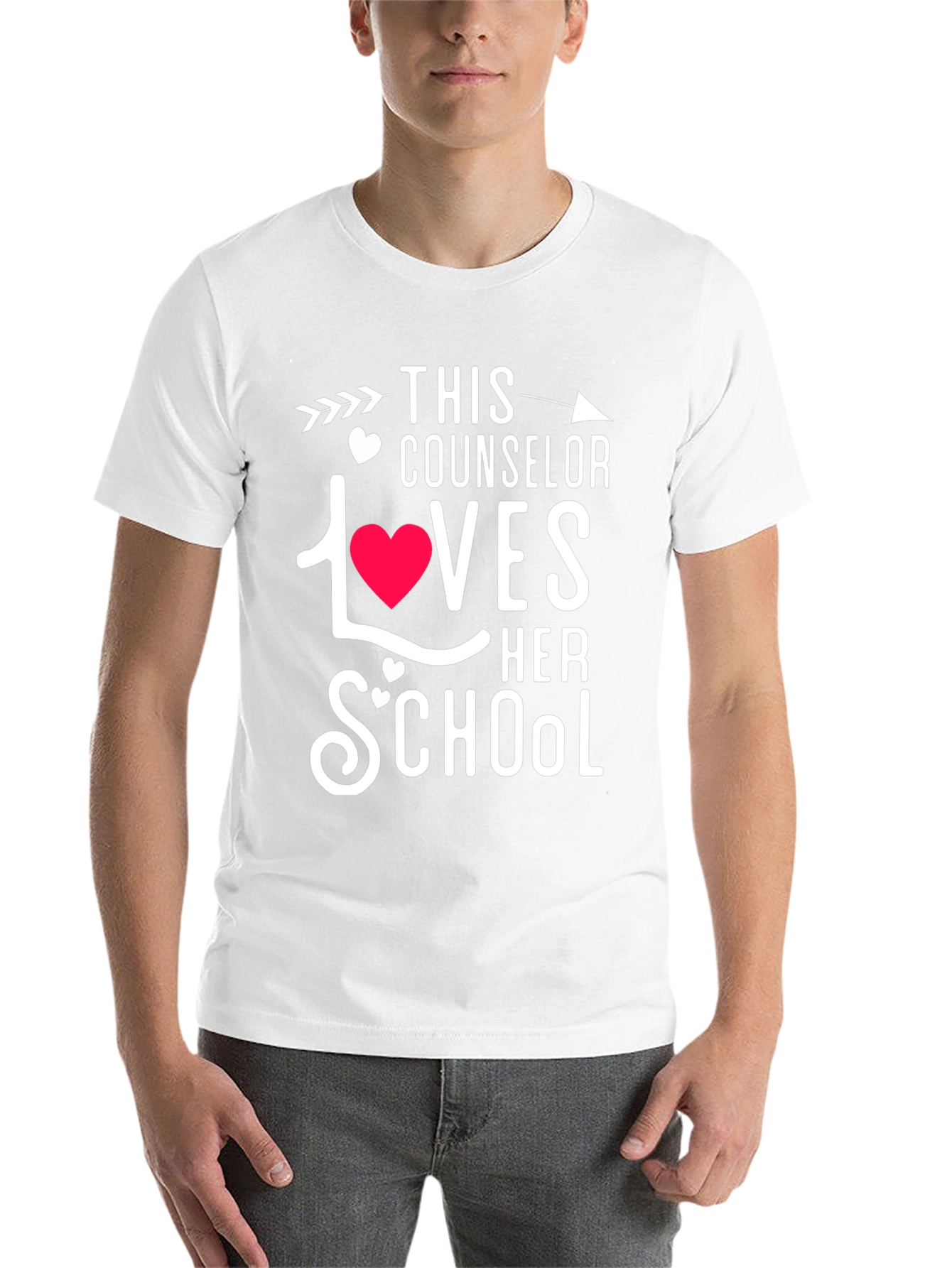Black Counselor Loves School T-Shirt view 14