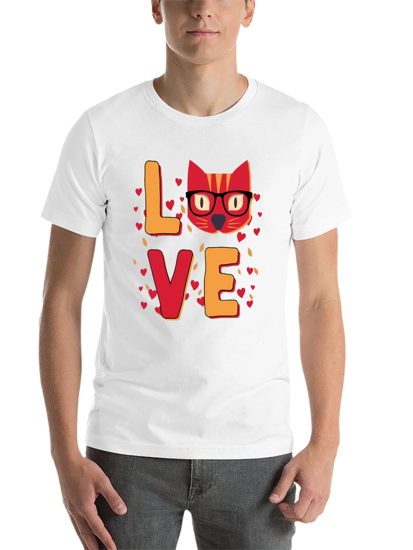 Black Love Cat T-Shirt - Unique Valentine's Day Gift for Cat Lovers view 14