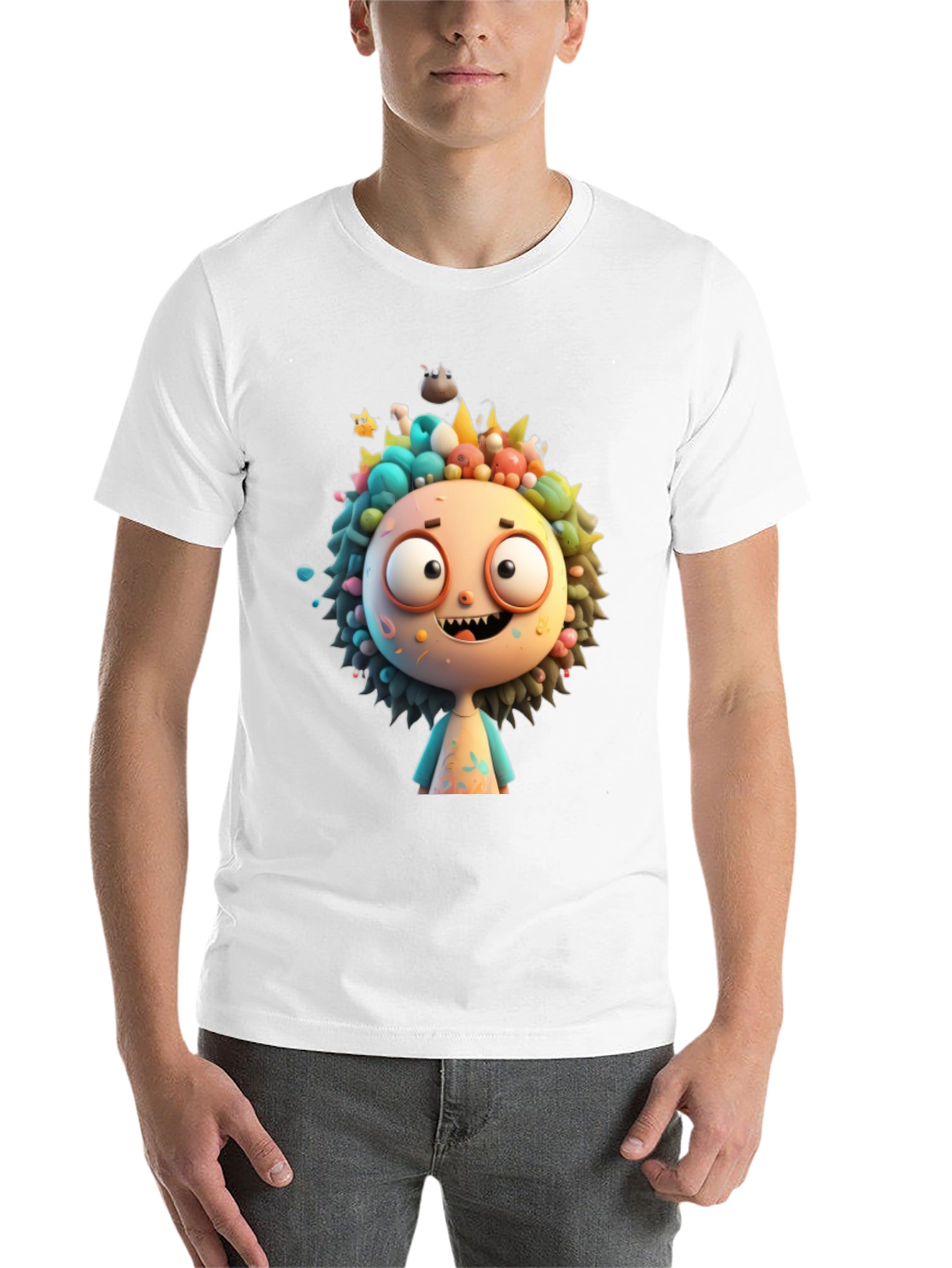 Black Cartoon Character Graphic Tee - Funky and Fun! view 14