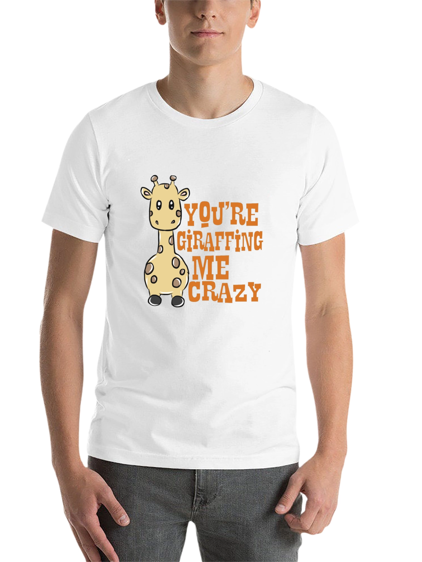 Black Giraffe Lover Tee - You're Giraffing Me Crazy view 14