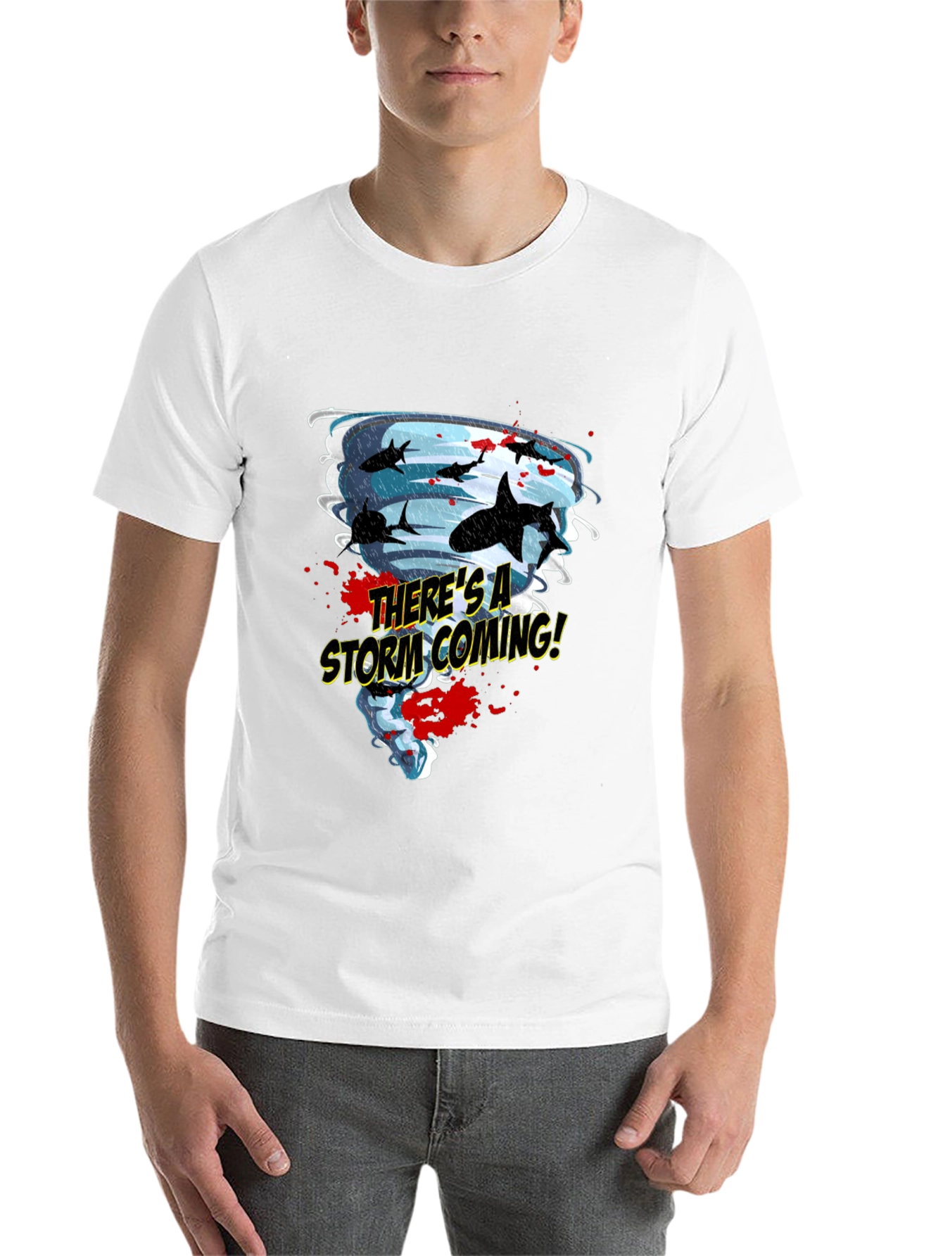 Black Sharknado Graphic T-Shirt view 14