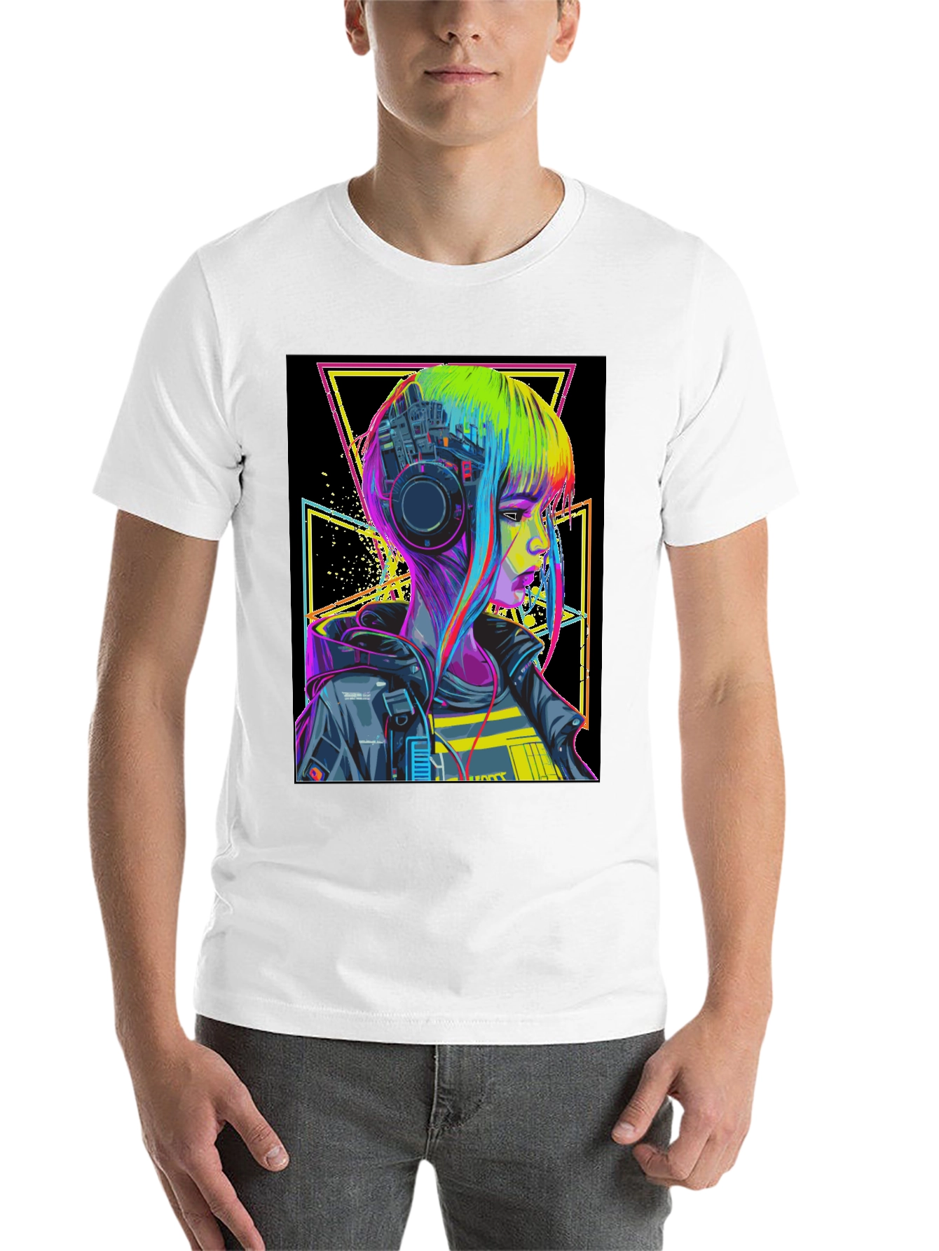 Black Cyberpunk Style T-Shirt - Edgy Techwear view 14