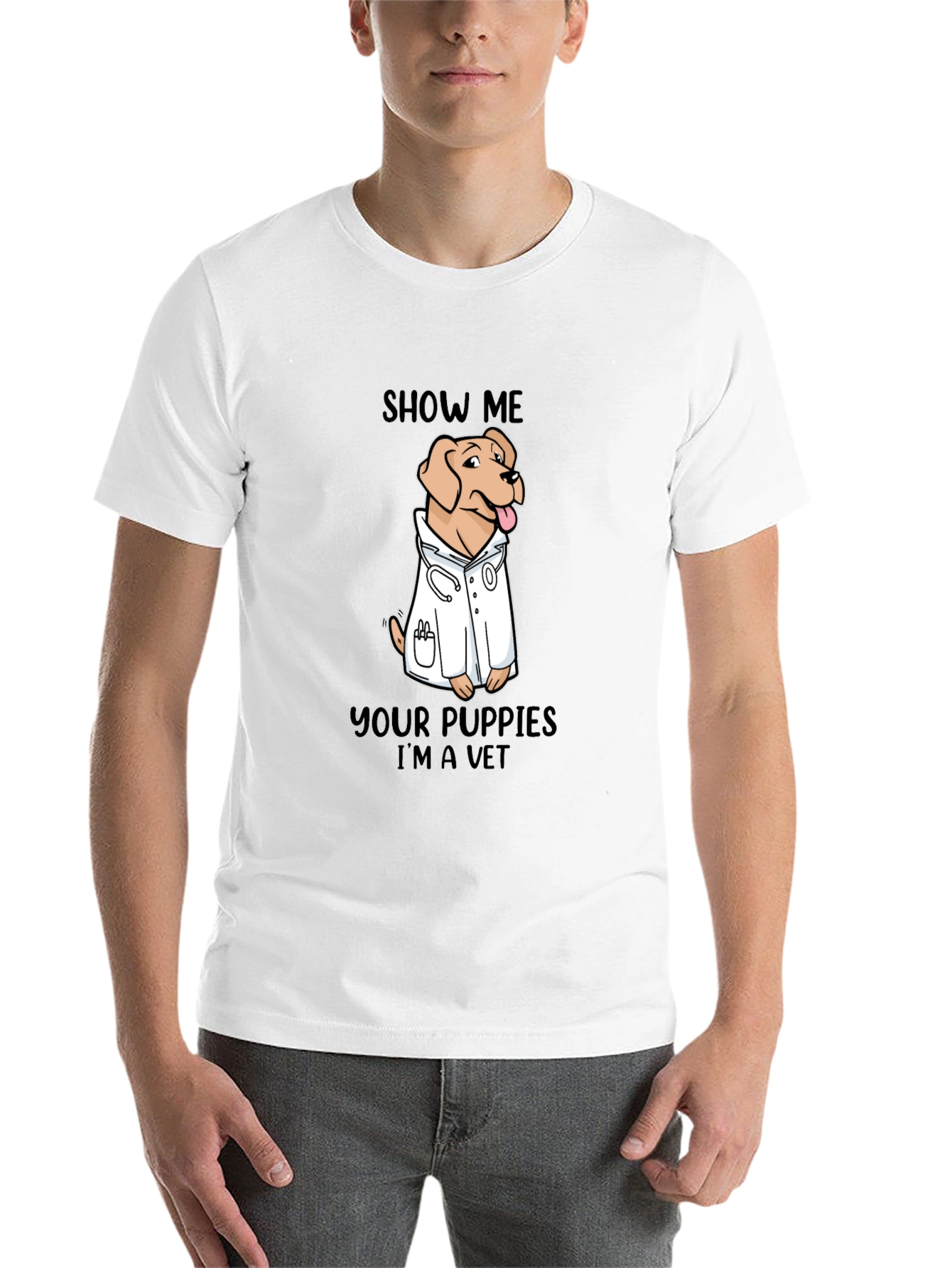 Black Show Me Your Puppies I'm A Vet T-Shirt view 14