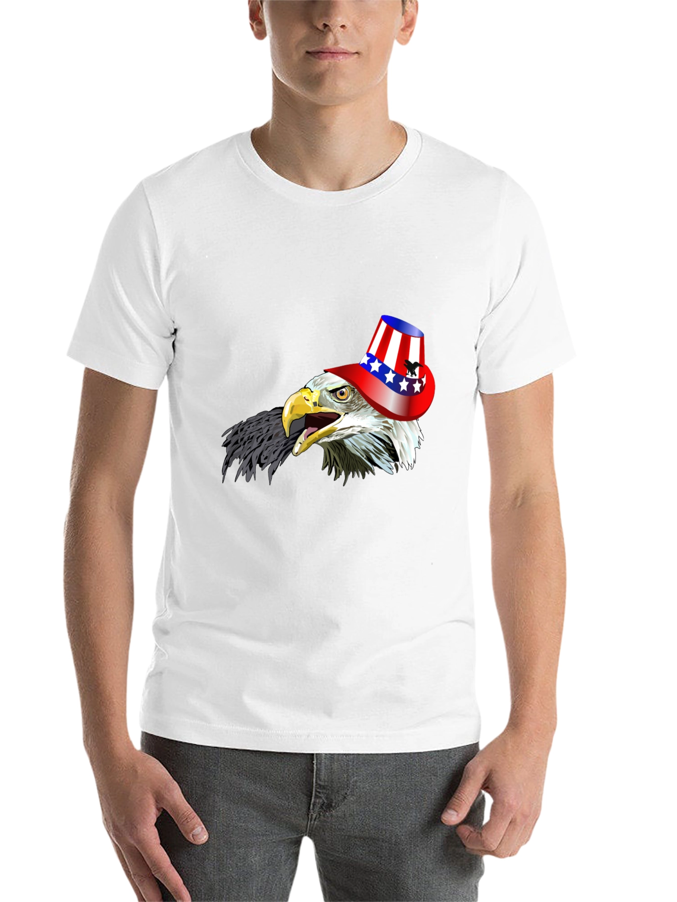 Black Eagle USA Hat Graphic T-Shirt view 14