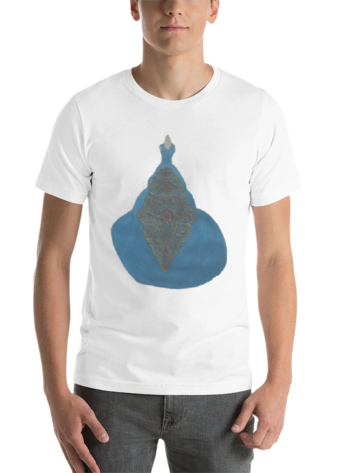 Black Black T-Shirt with Blue Genie Lamp Graphic view 14