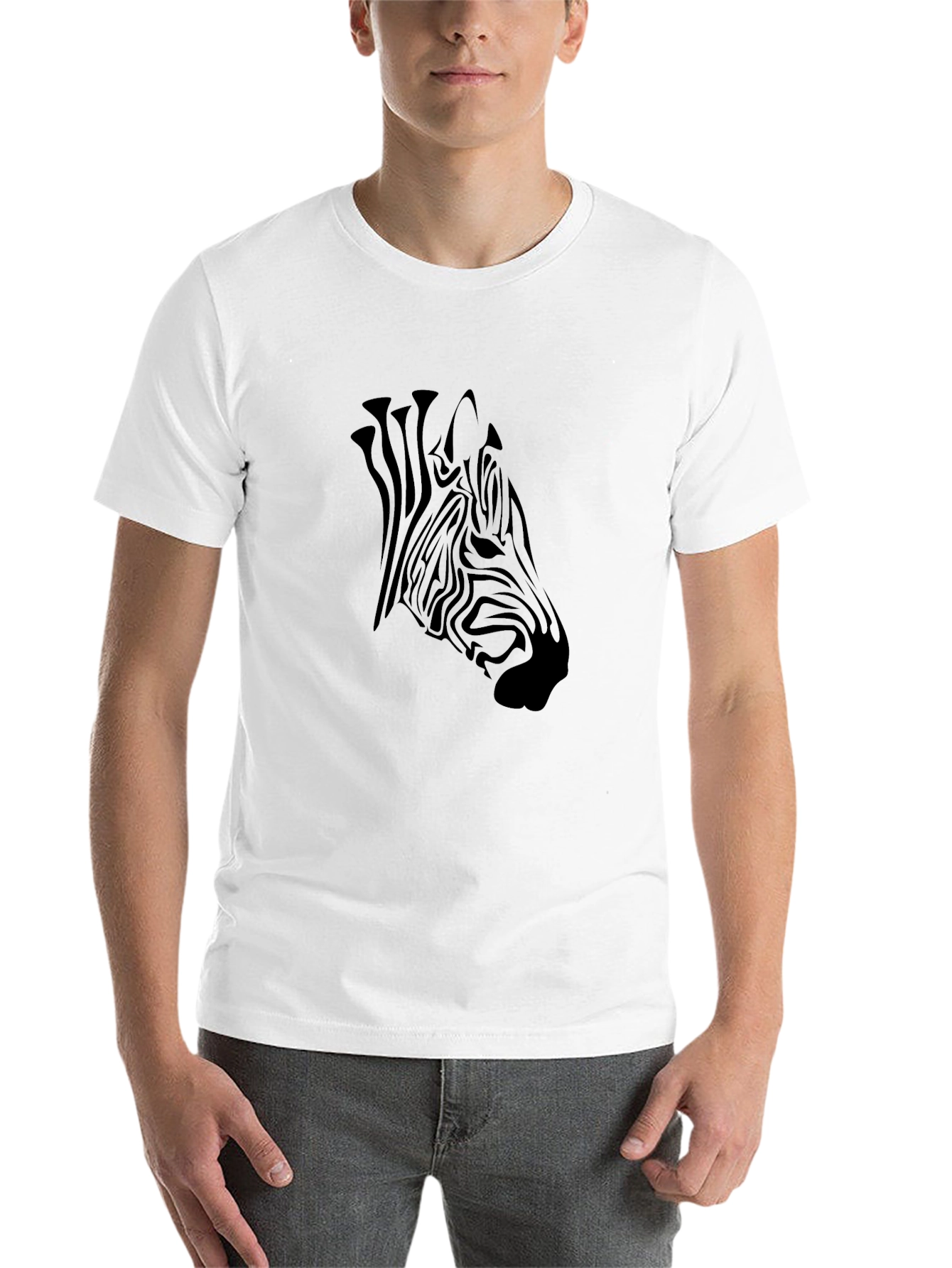 Black Black Zebra Graphic Tee - Men's Casual Style view 14