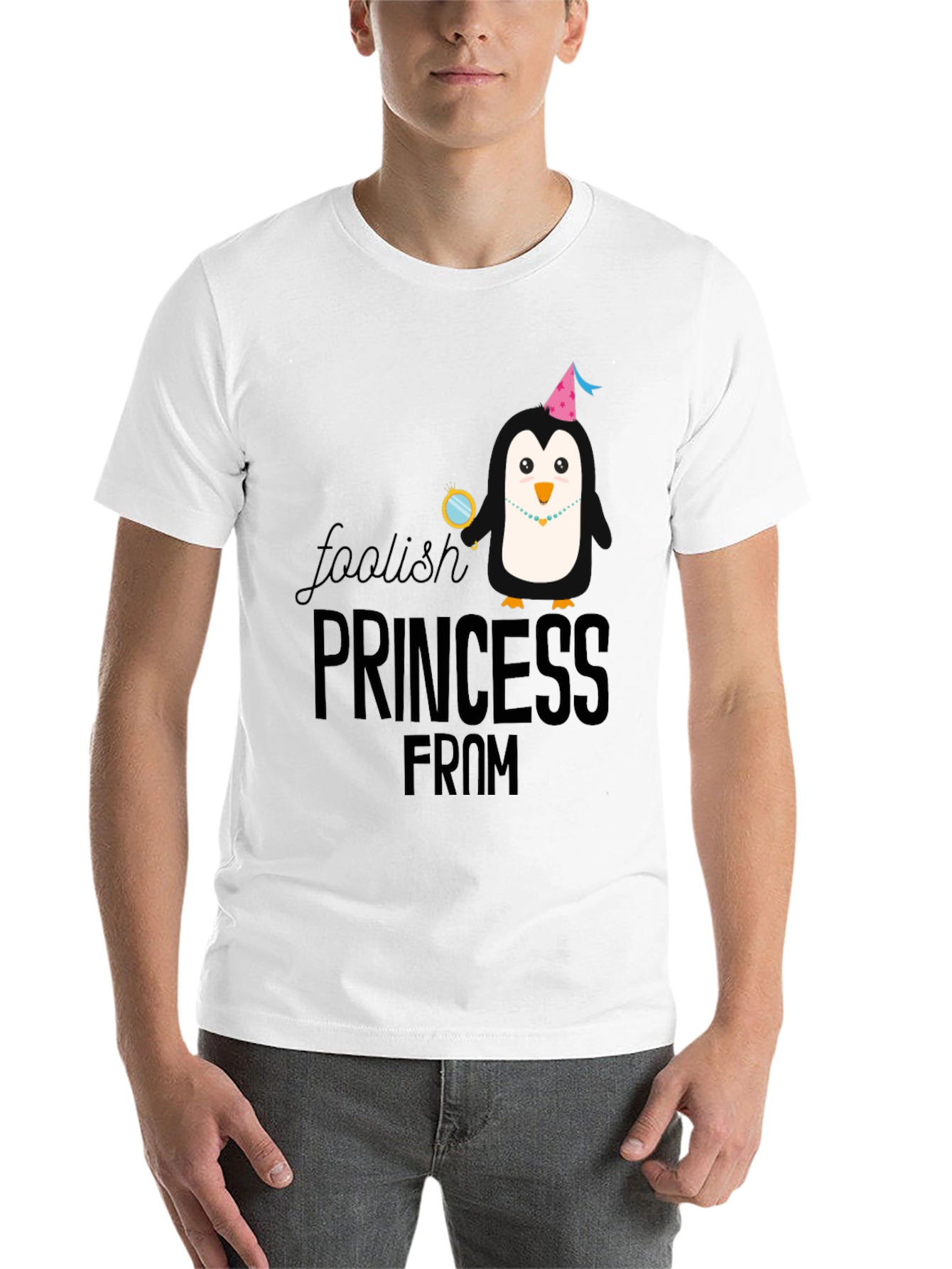 Foolish Princess Penguin Graphic T-Shirt - 14