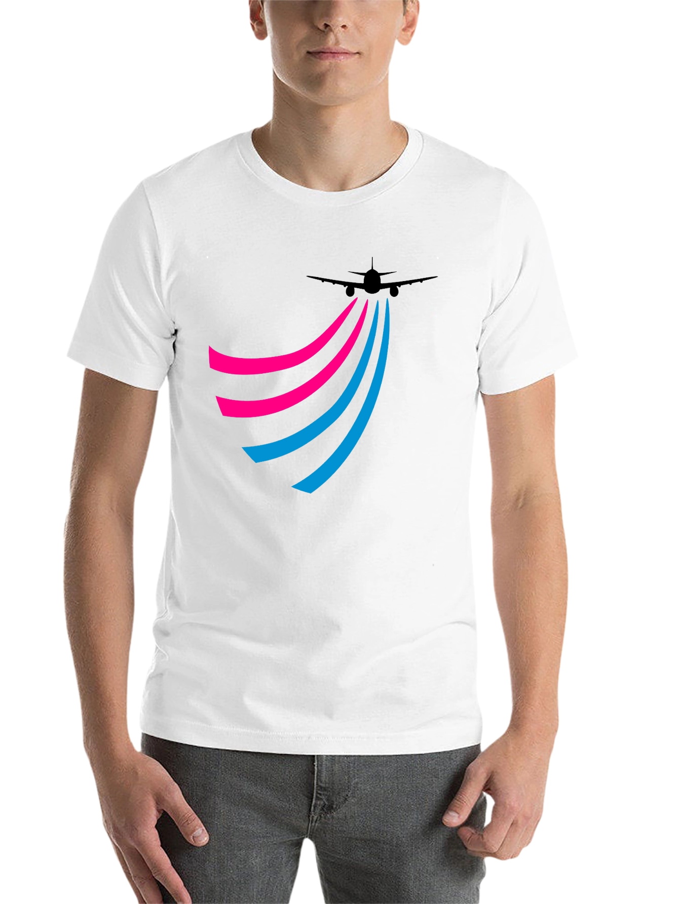 Black Airplane Trail Tee - Jet Setter Style! view 14