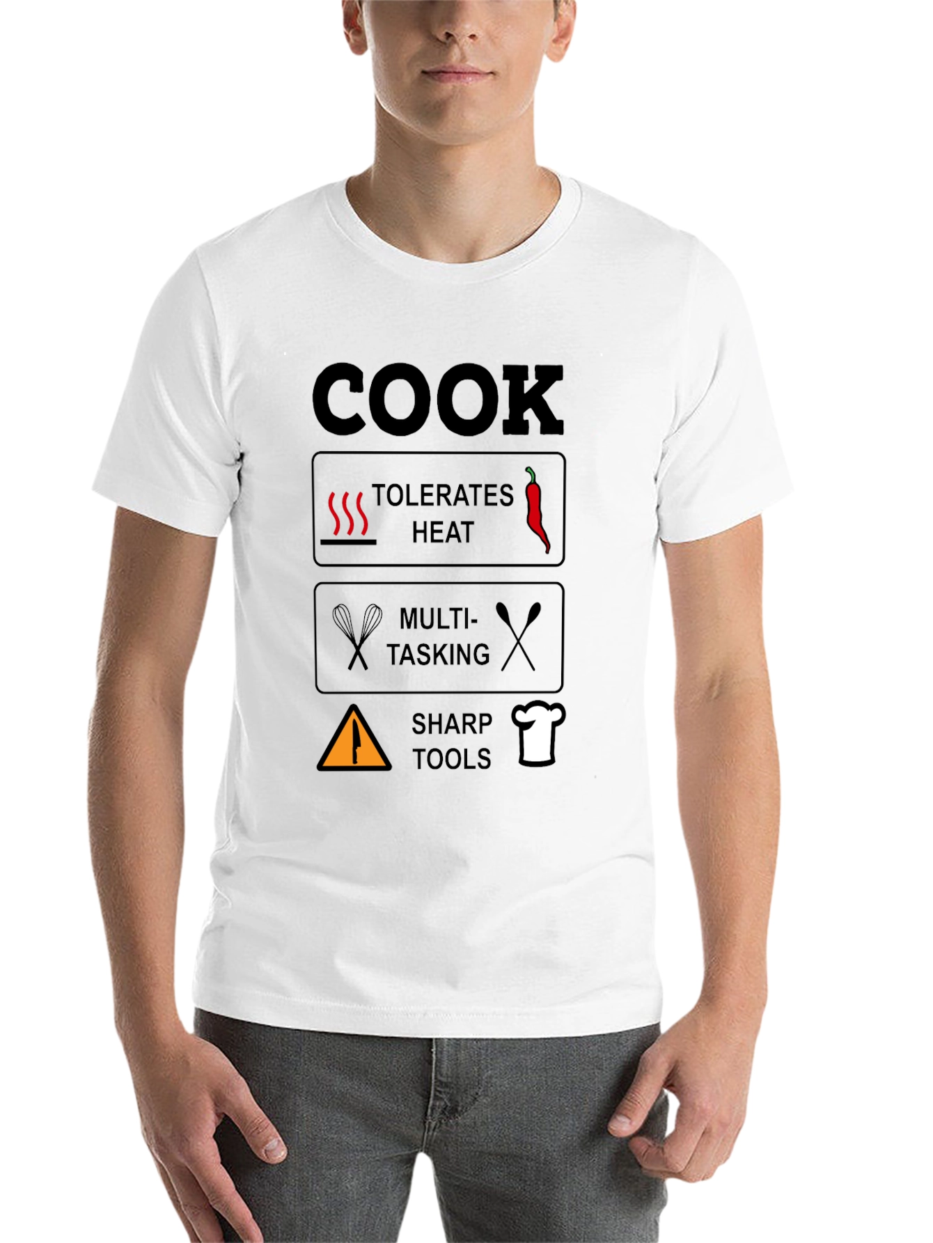Black Cook T-Shirt: Tolerates Heat, Multi-Tasking, Sharp Tools view 14