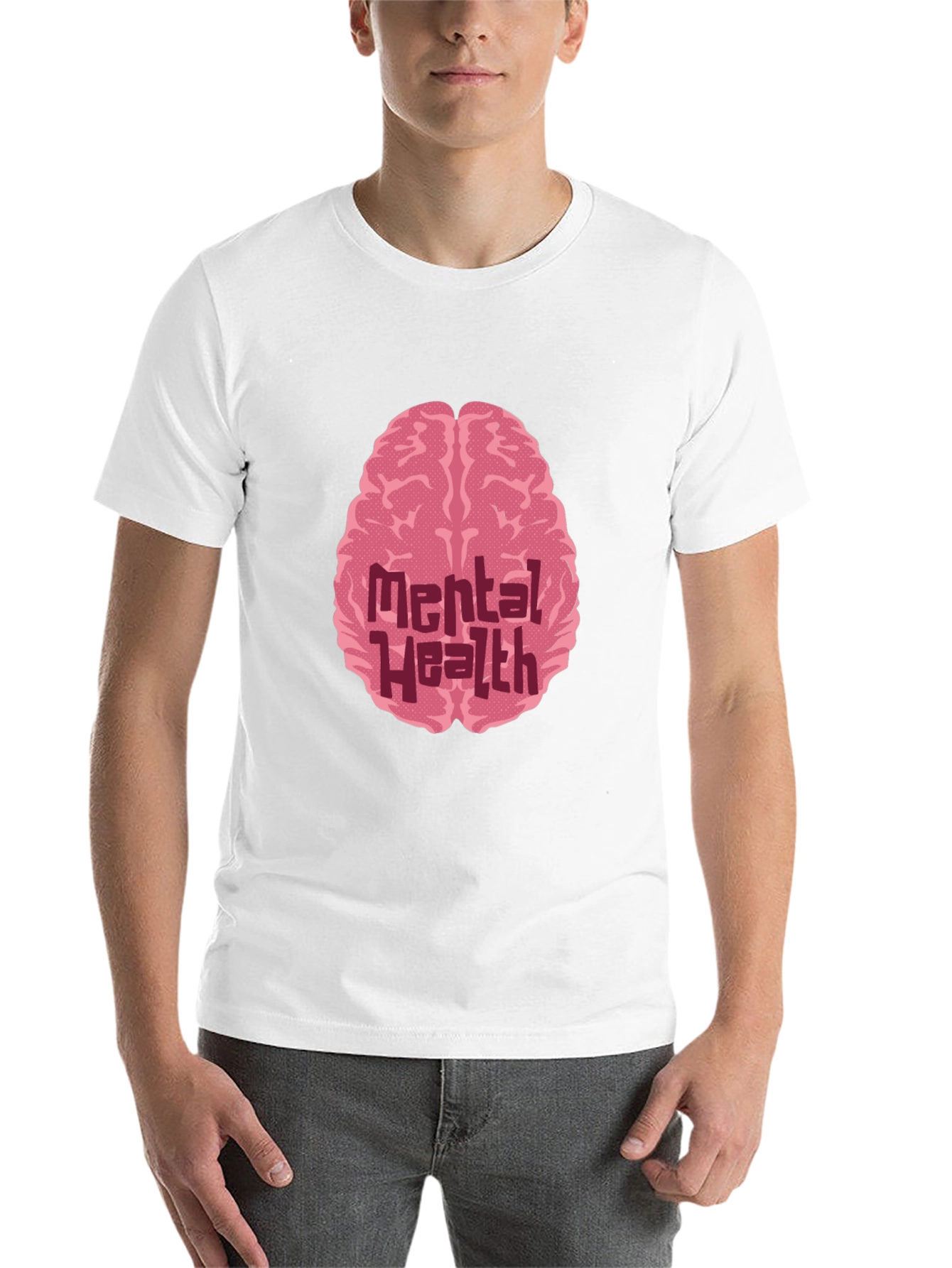 Black Mental Health Brain Graphic Tee - Stylish Awareness T-Shirt view 14