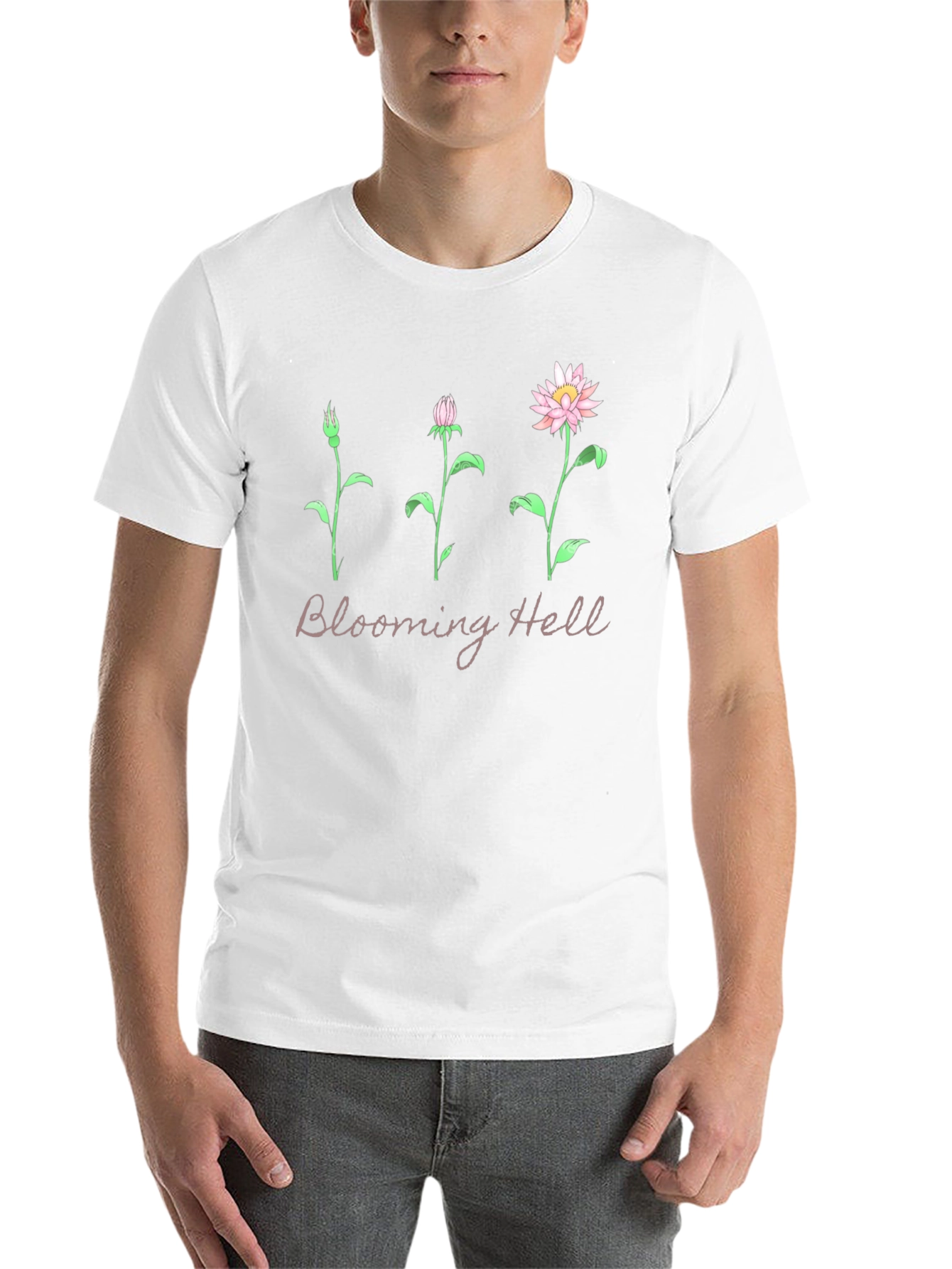 Black Blooming Hell Graphic T-Shirt - Black view 14