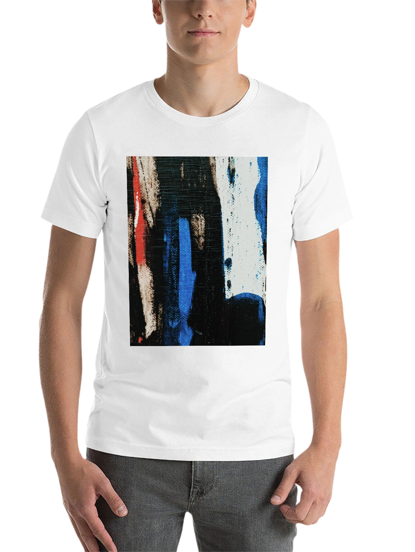 Black Abstract Art Black T-Shirt view 14