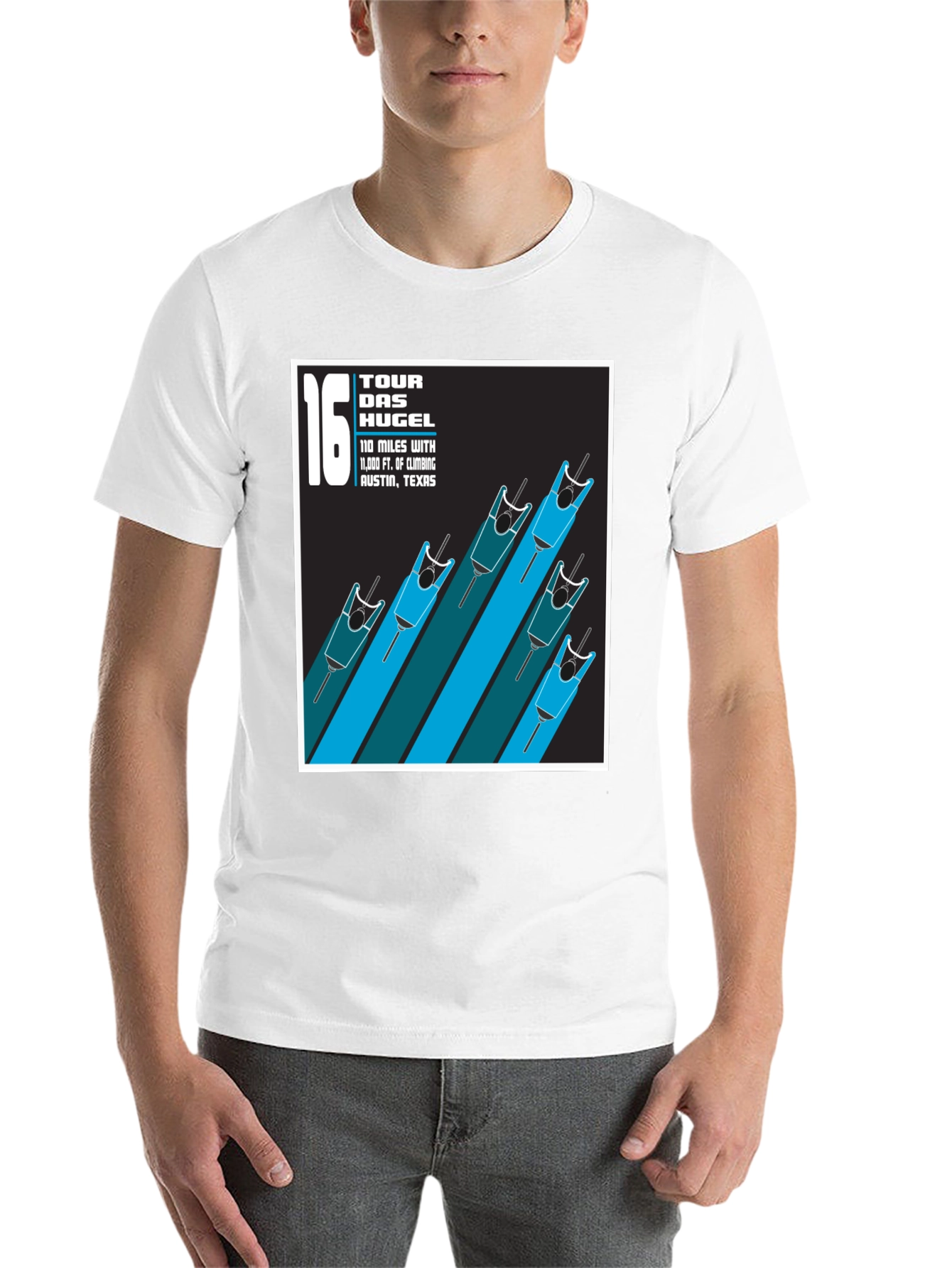 Black Tour Das Hugel Cycling T-Shirt - Austin Texas view 14