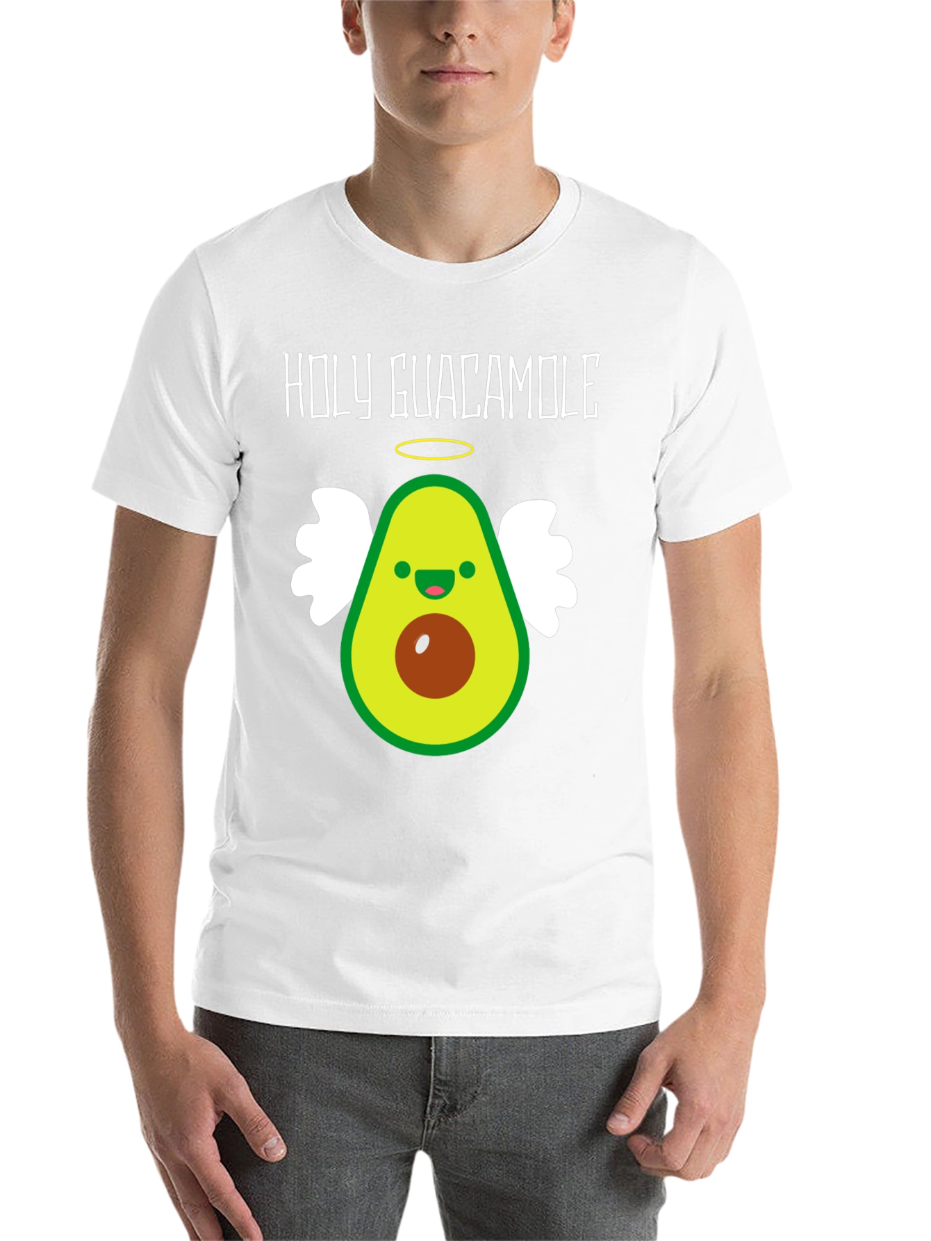 Black Holy Guacamole T-Shirt - Avocado Angel Tee view 14