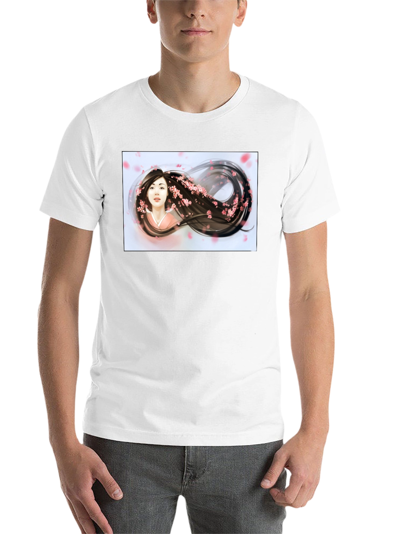 Black Sakura Dream T-Shirt - Artistic Graphic Tee view 14