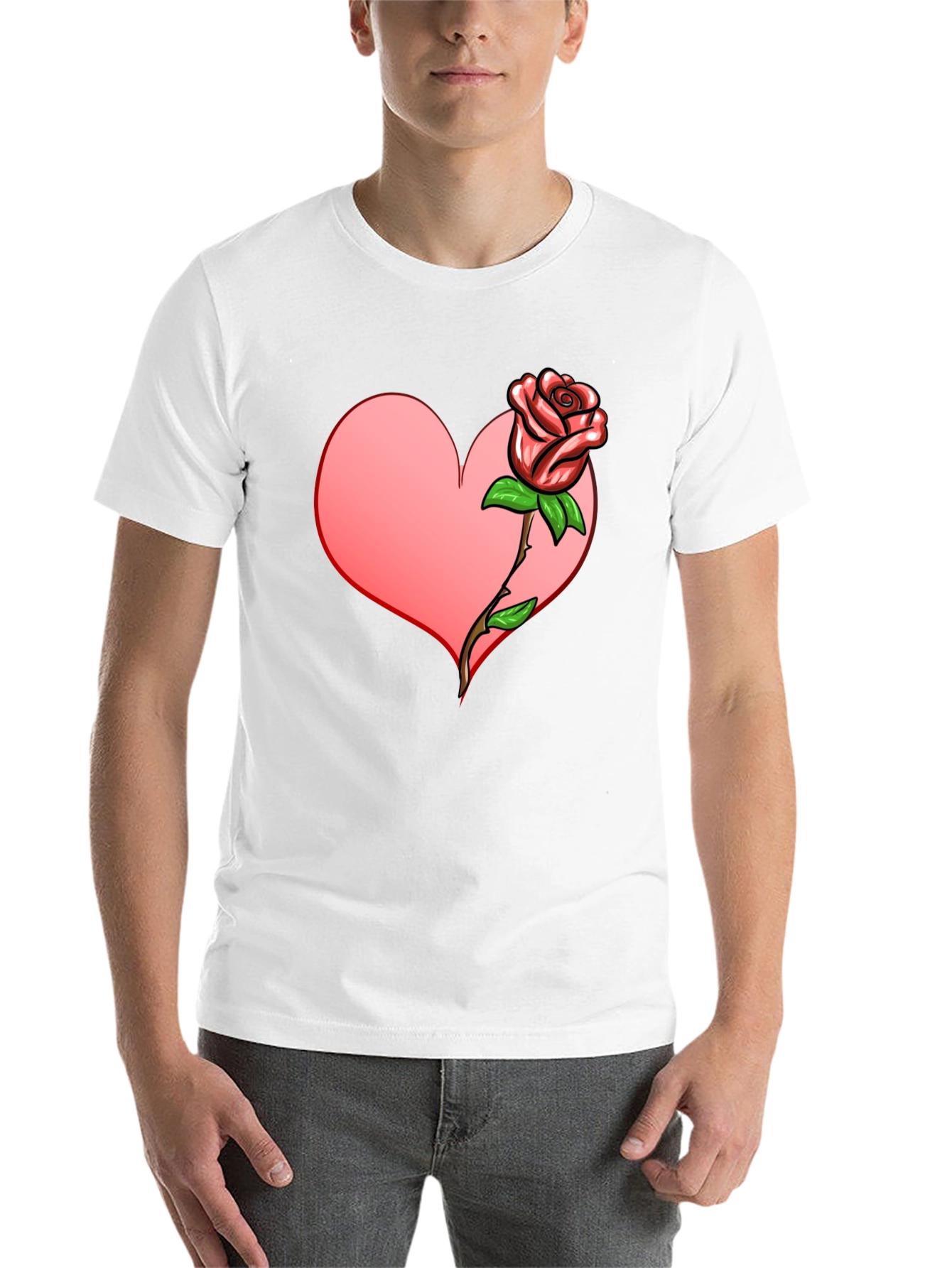 Black Heart & Rose Graphic T-Shirt view 14