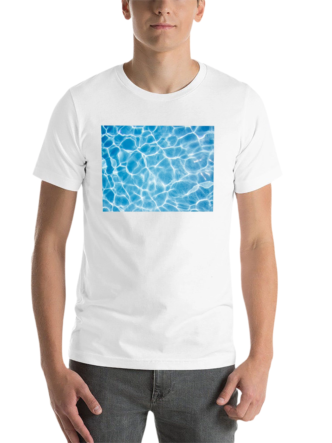 Black Pool Water Graphic Black Tee view 14