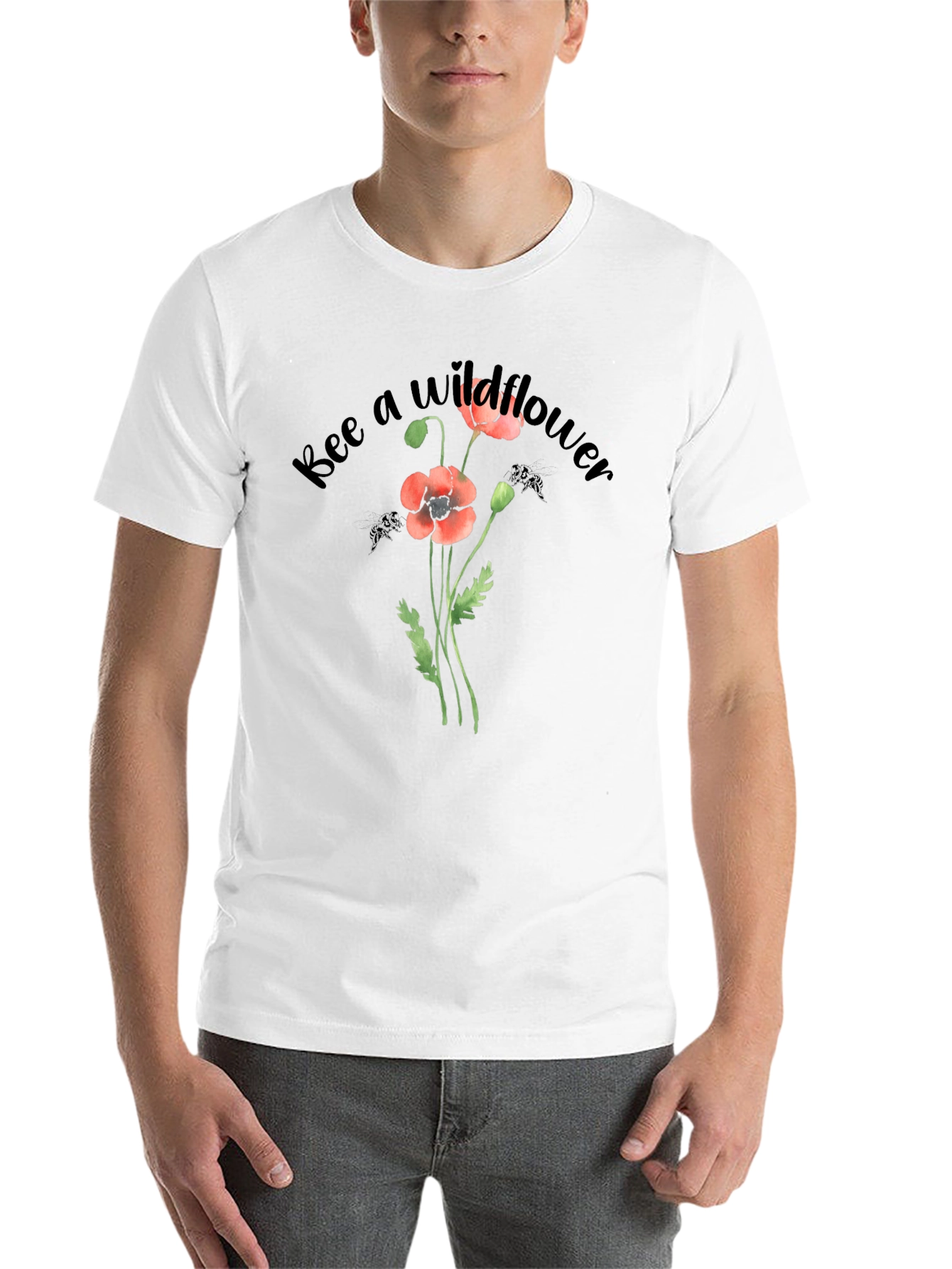 Black Bee a Wildflower Graphic T-Shirt view 14