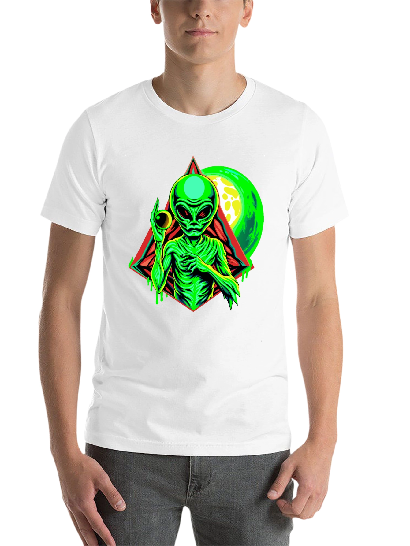 Black Alien Graphic Tee - Sci-Fi T-Shirt view 14