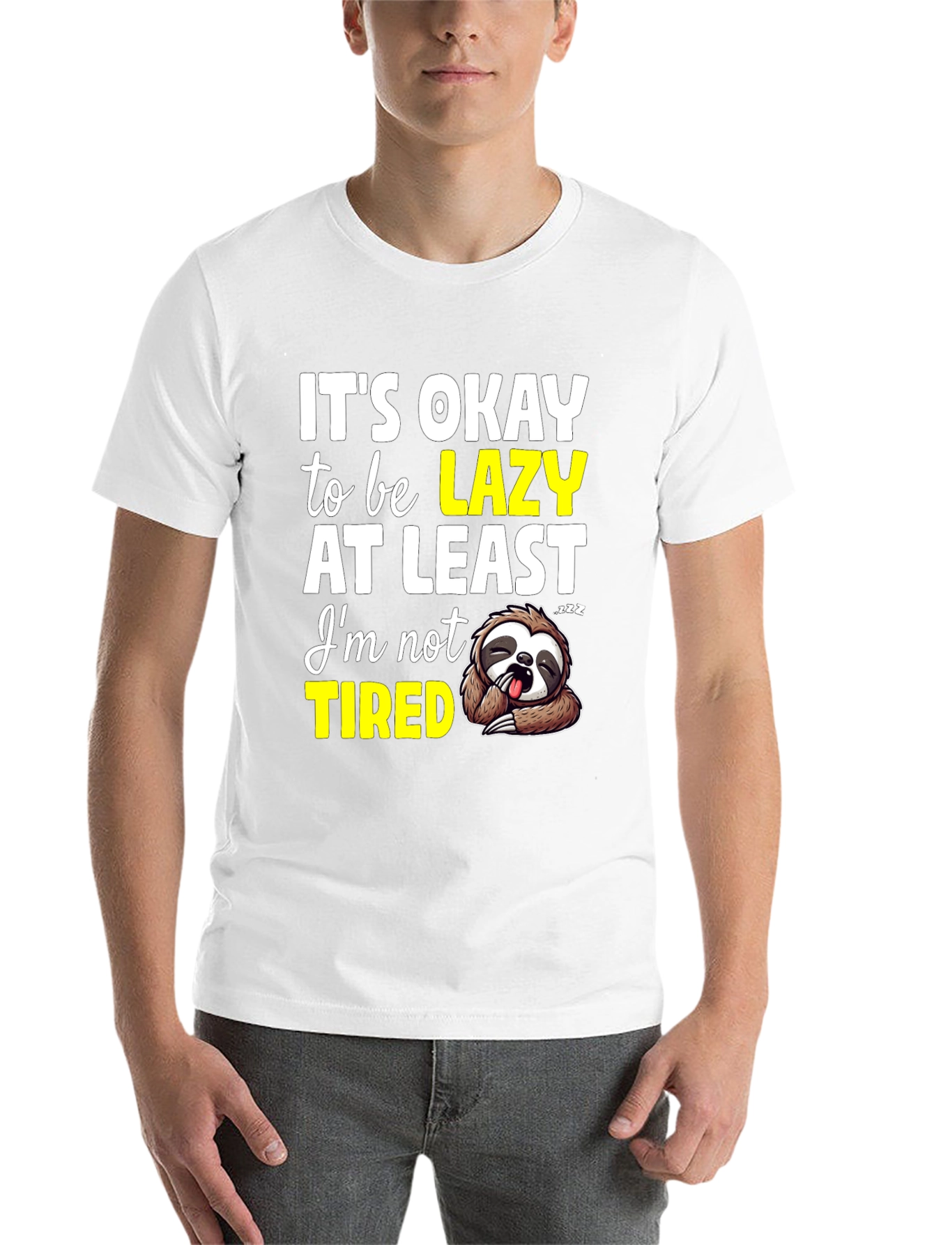 Black Lazy Sloth Graphic T-Shirt - Comfortable & Funny view 14