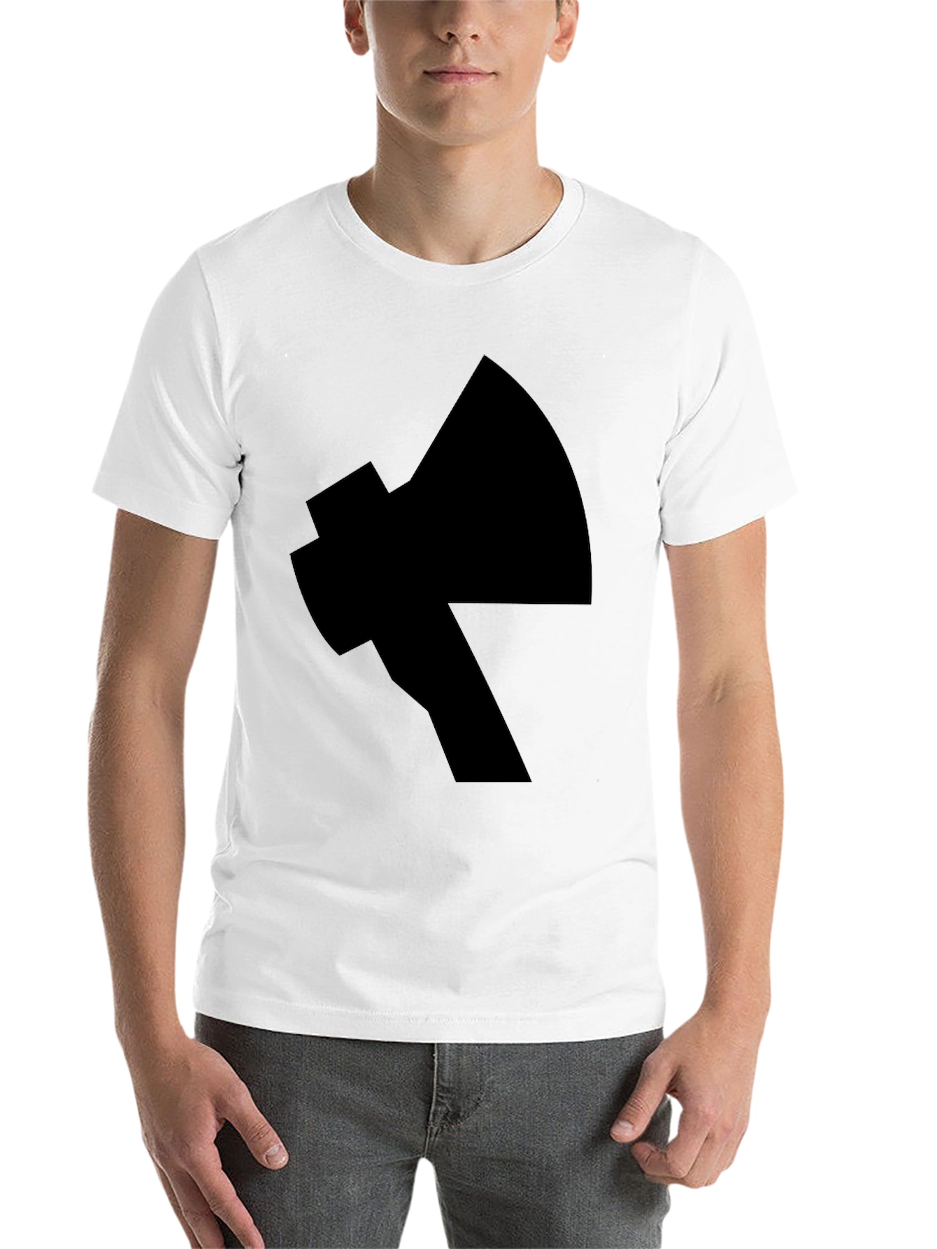 Black Axe Graphic Print Black T-Shirt view 14