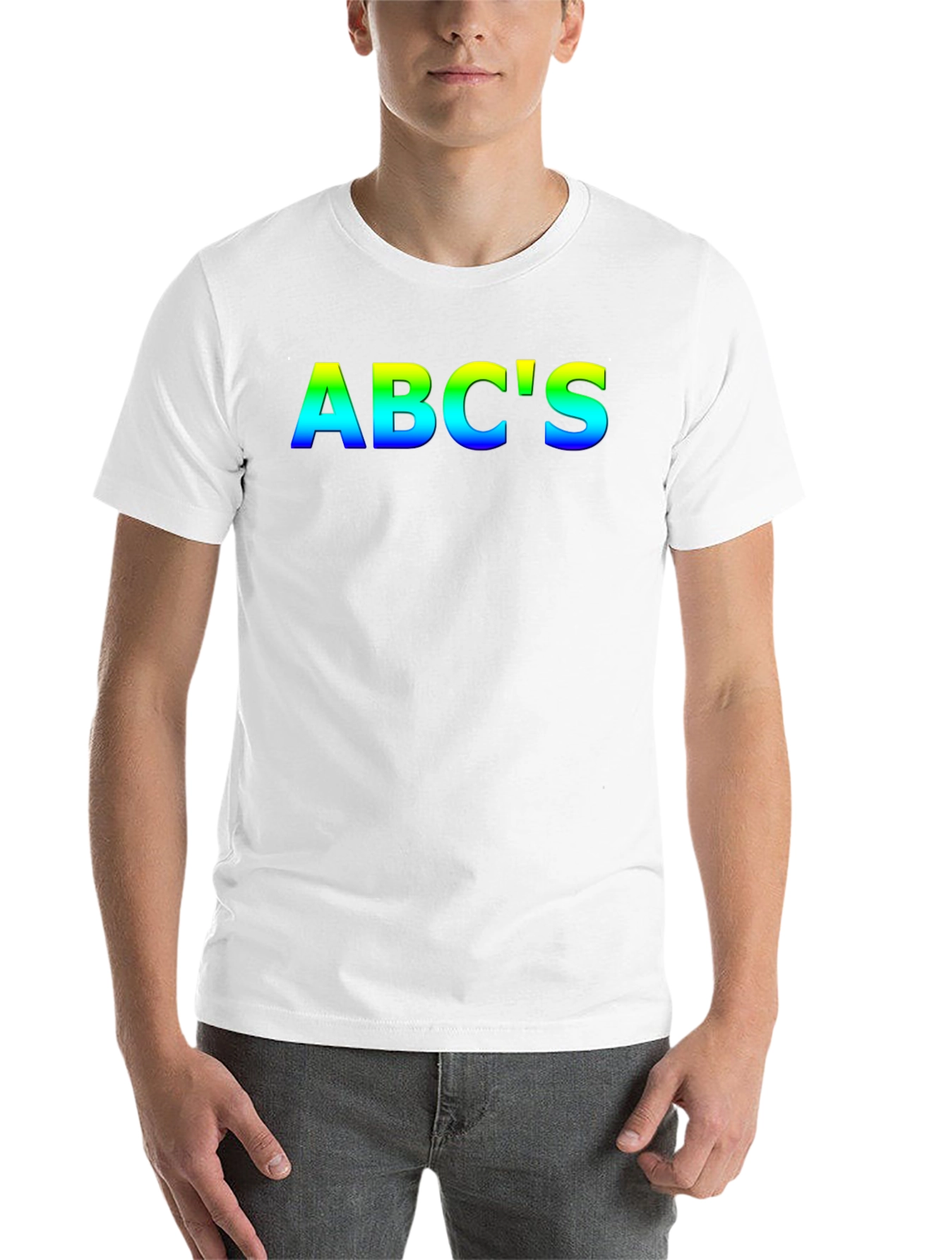 Black Rainbow ABC's Black T-Shirt view 14
