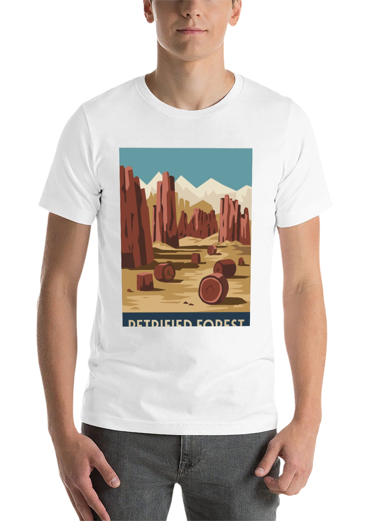 Black Petrified Forest T-Shirt - Retro Desert Graphic Tee view 14