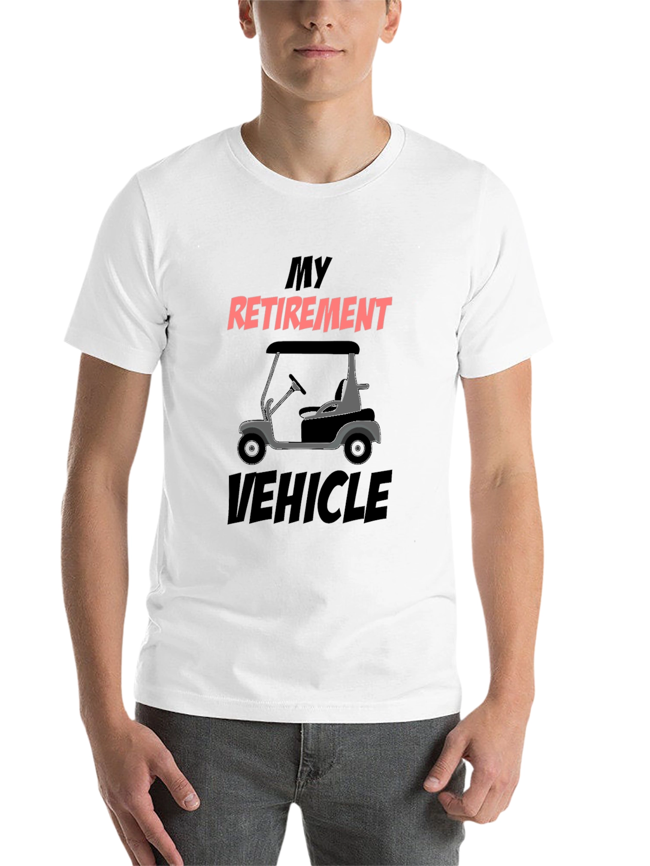 Black Retirement Vehicle Golf Cart Graphic Tee view 14