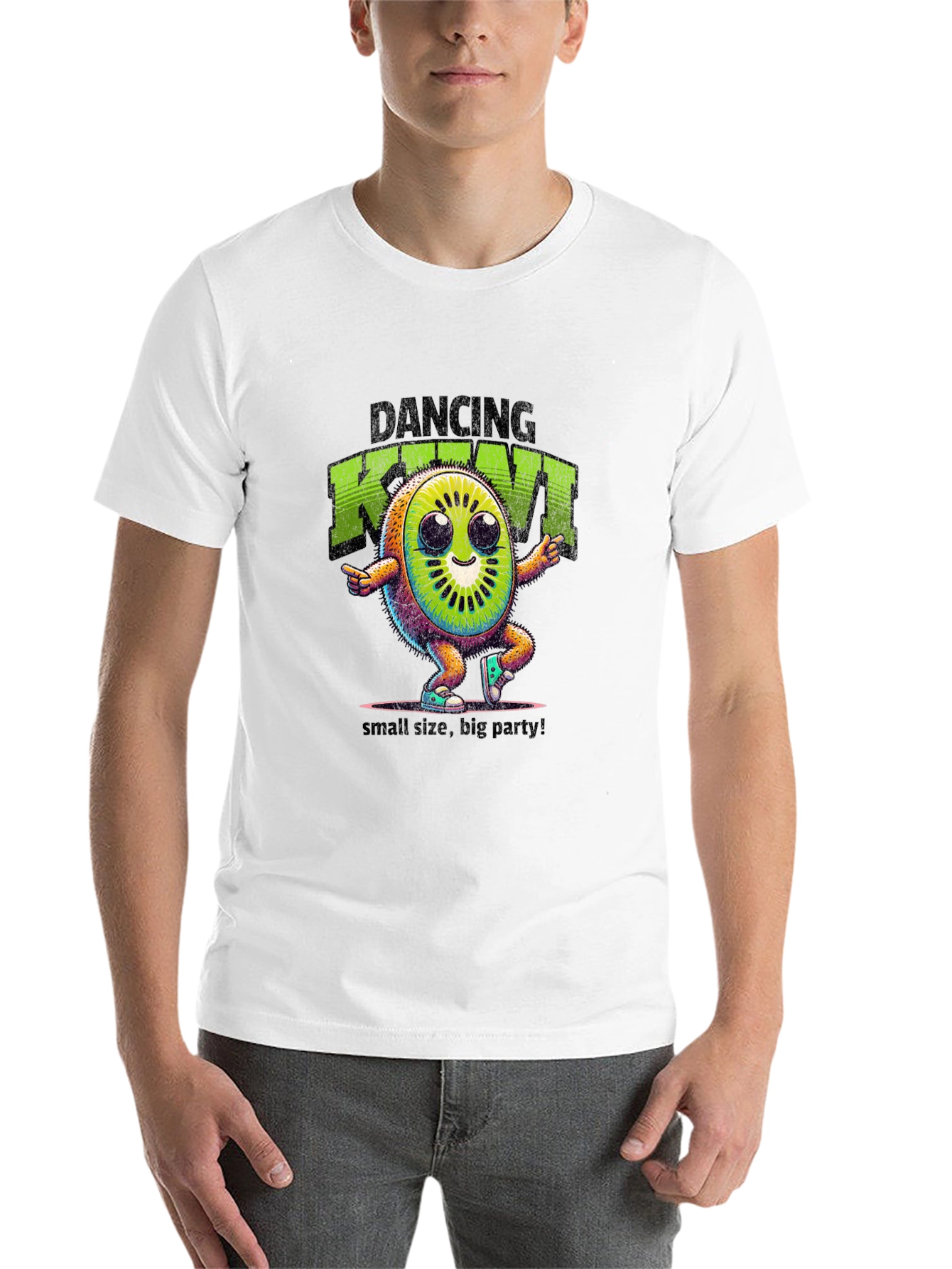 Black Dancing Kiwi Graphic Tee - Small Size, Big Party! view 14