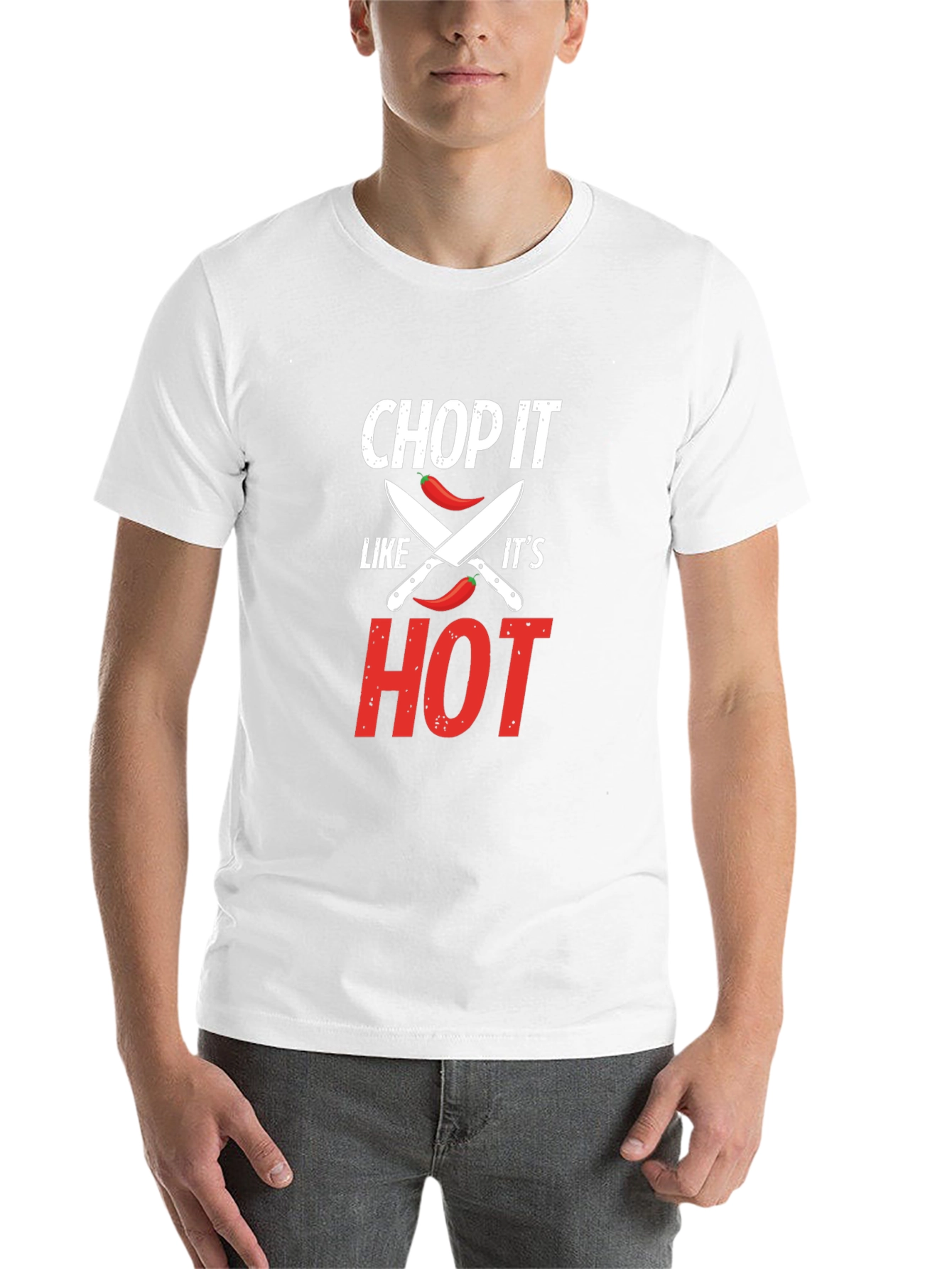 Black Chop It Like It's Hot T-Shirt - Foodie Gift view 14