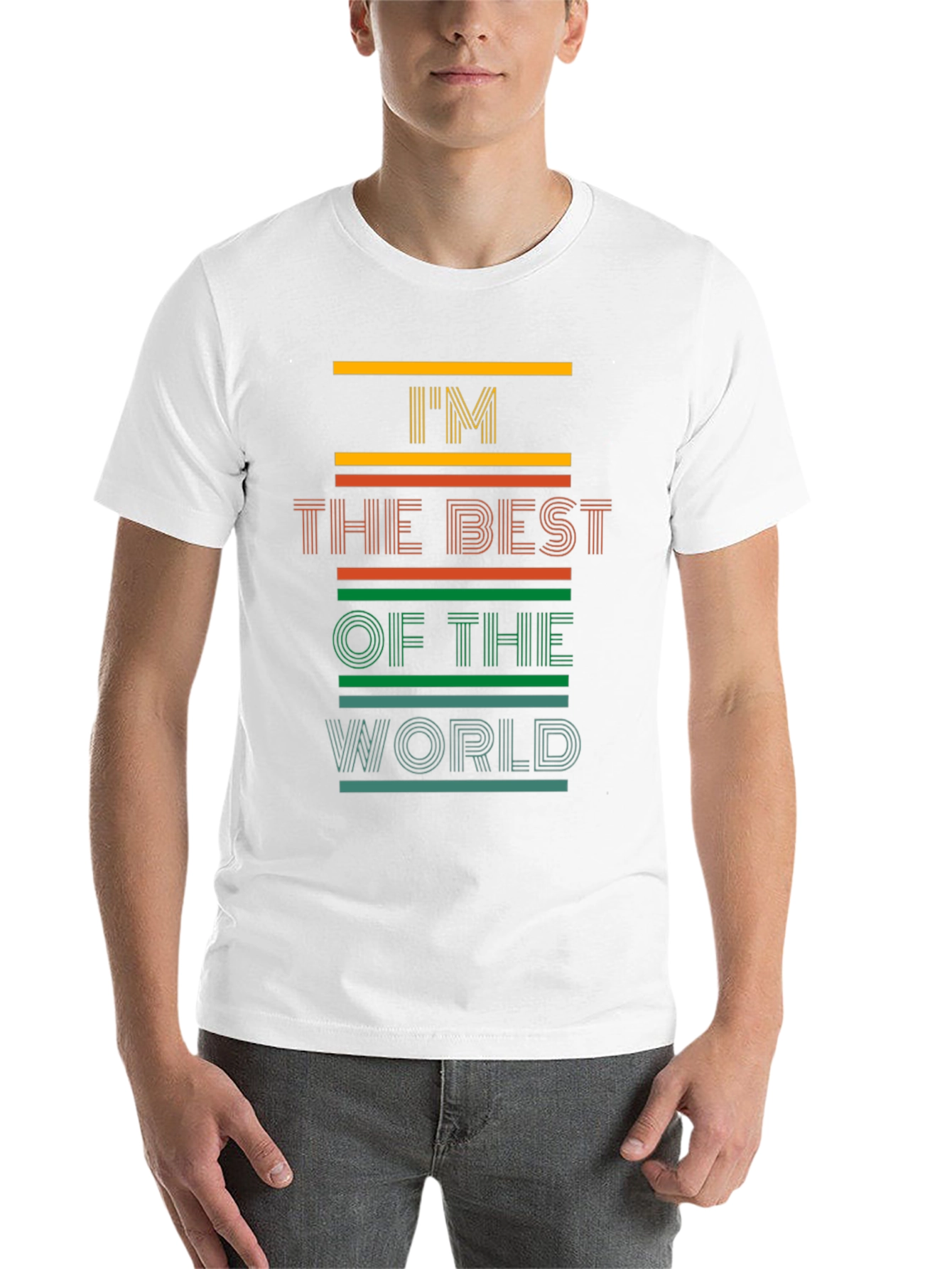 Black I'm The Best Of The World Men's Graphic Tee view 14