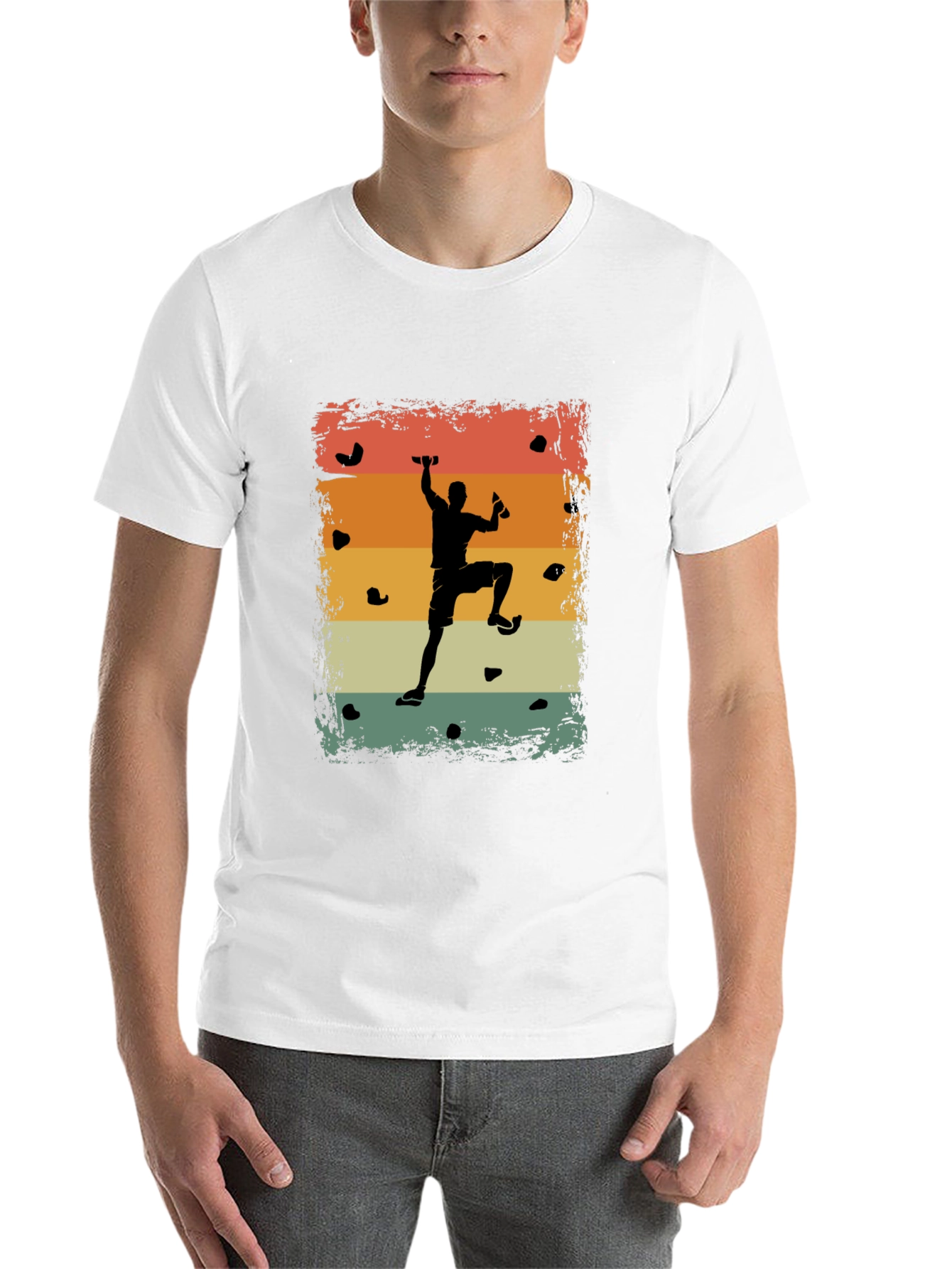 Black Retro Rock Climber T-Shirt - Black view 14