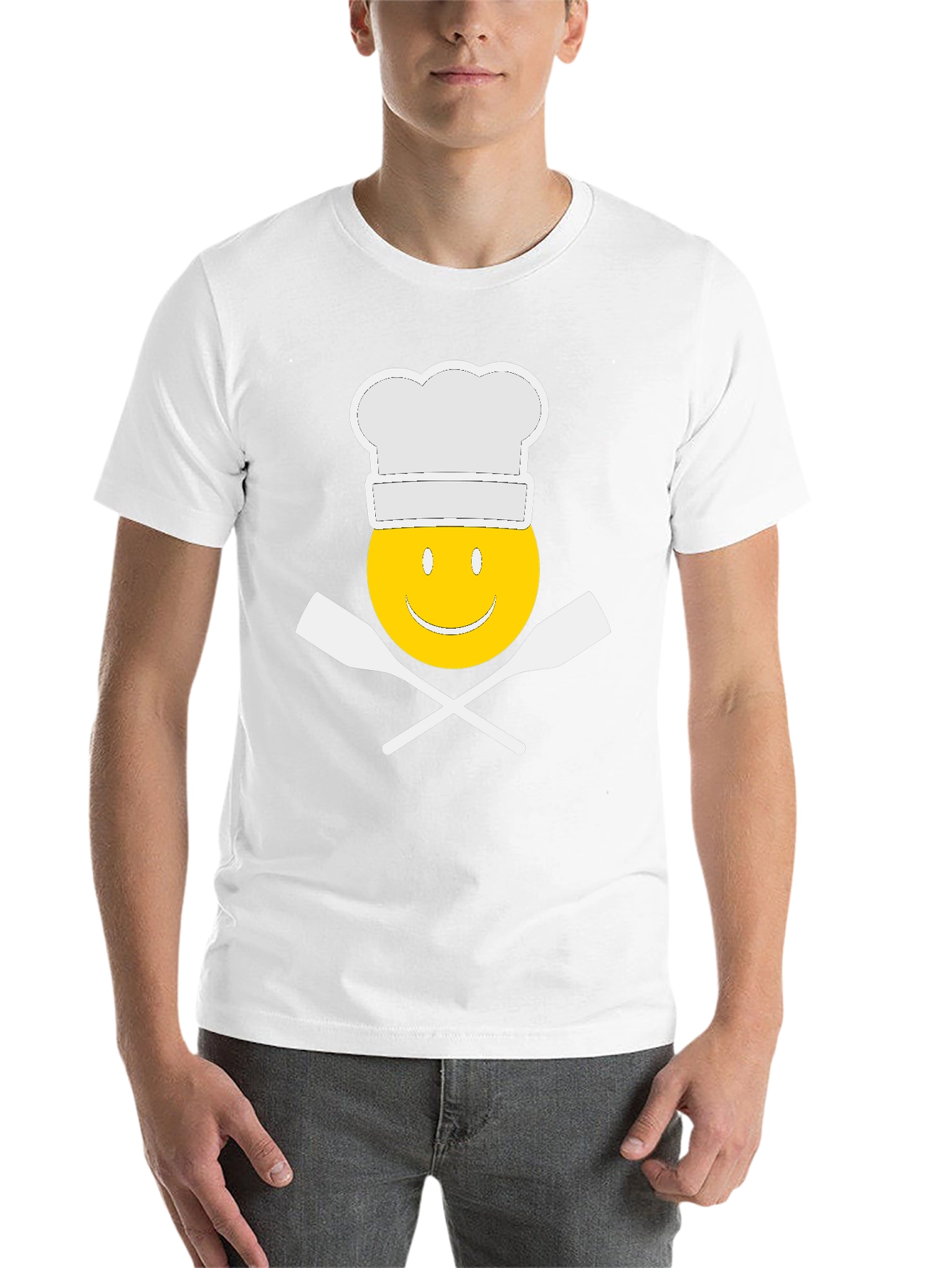 Black Chef Emoji Graphic T-Shirt, Funny Cooking Tee view 14