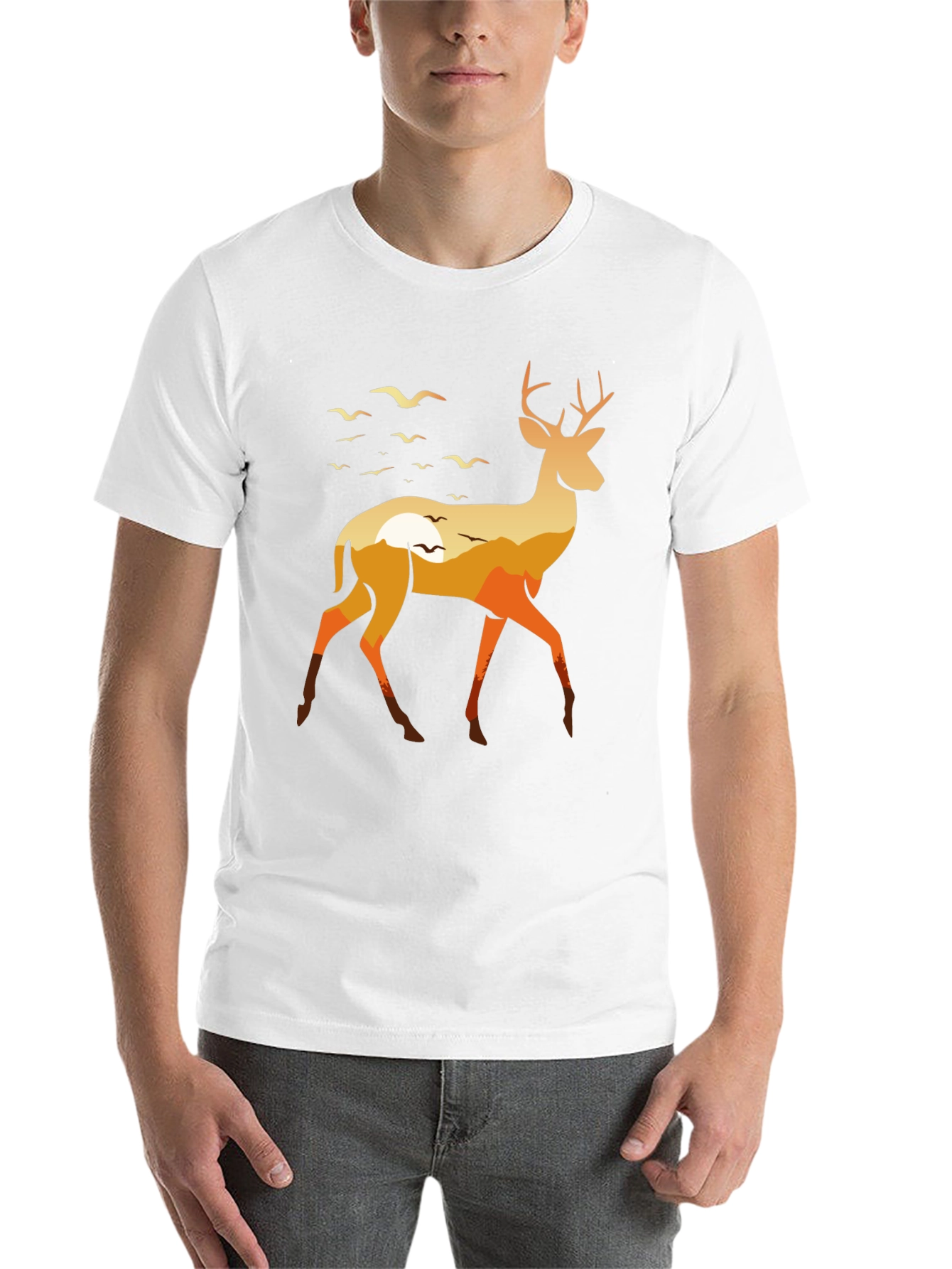 Black Nature Deer Graphic Tee - Stylish & Unique view 14
