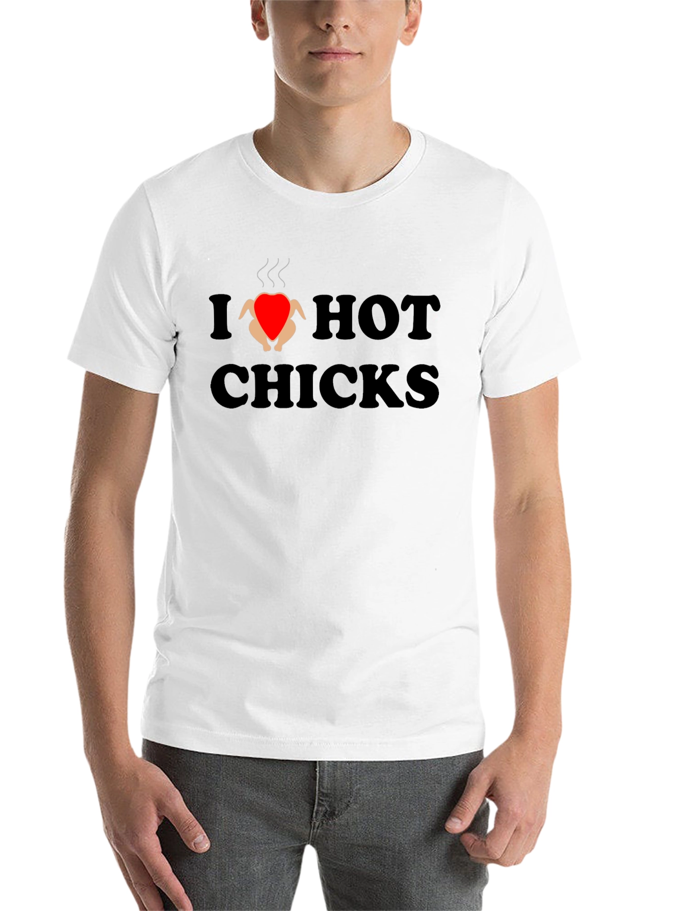 Black I Love Hot Chicks Graphic Tee view 14